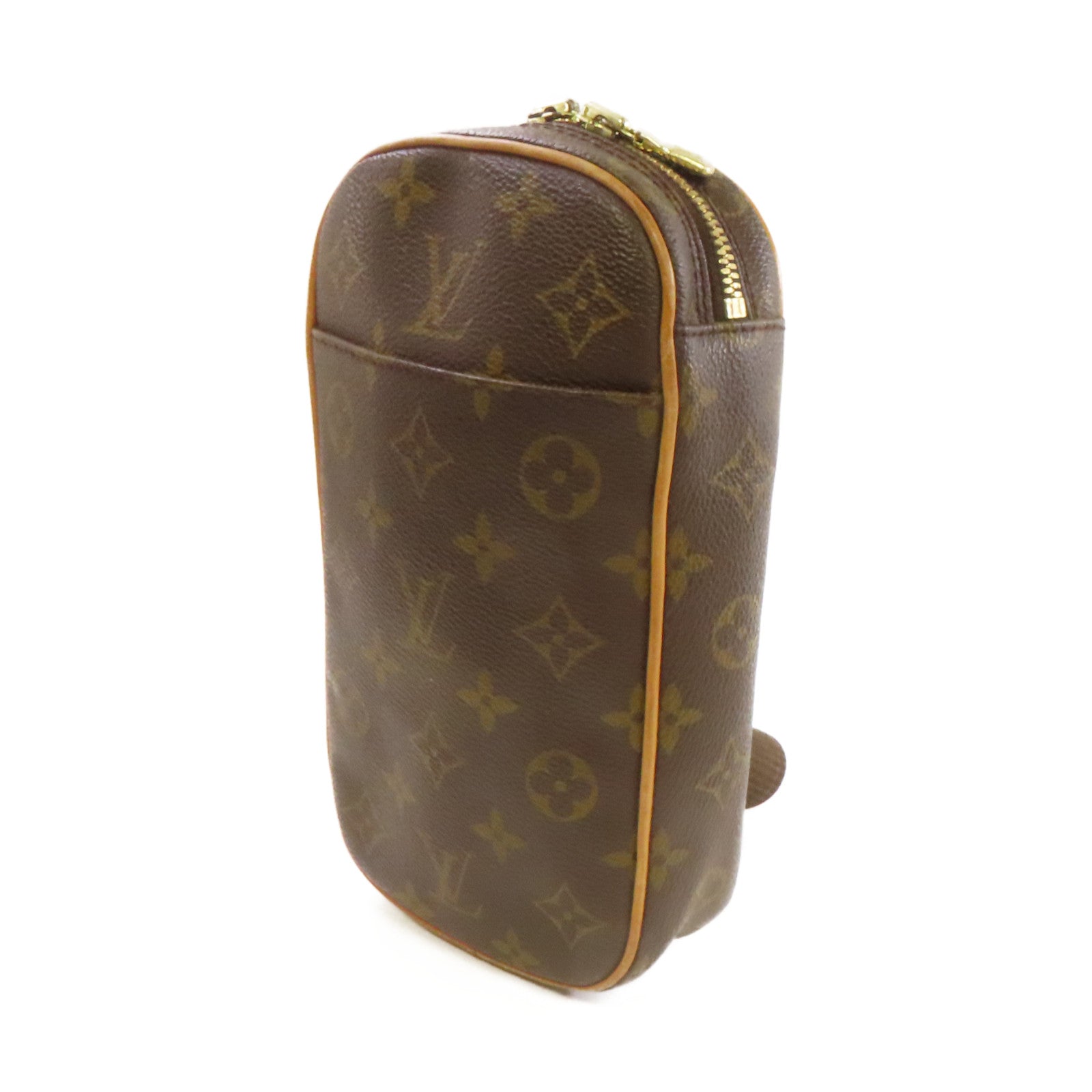 LOUIS VUITTON Monogram Pochette Gange Waist Body Bag金扣腰包啡色