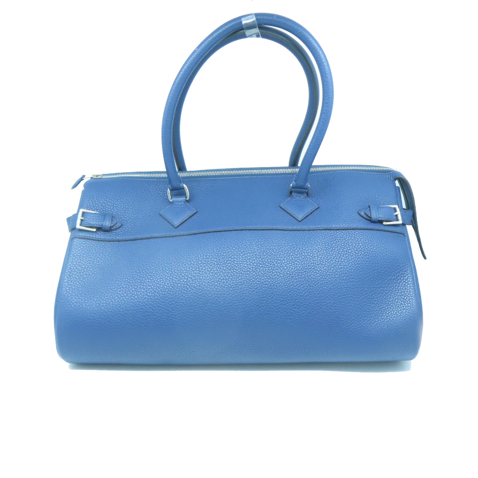 HERMES 【激減優惠】Taurillon Clemence皮革Shoulder Bag銀扣肩背袋Bleu Saphir藍色