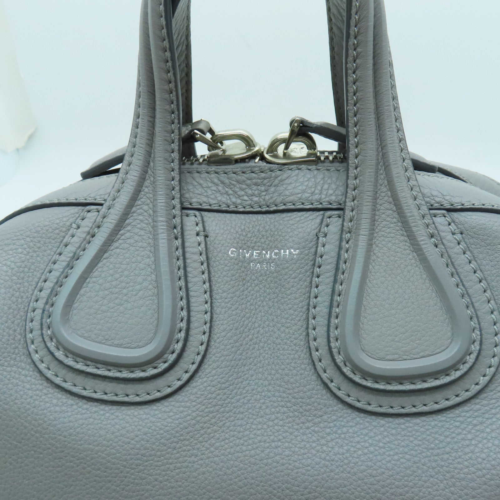 GIVENCHY 牛皮皮革2 Way Bag手挽肩背兩用袋灰色