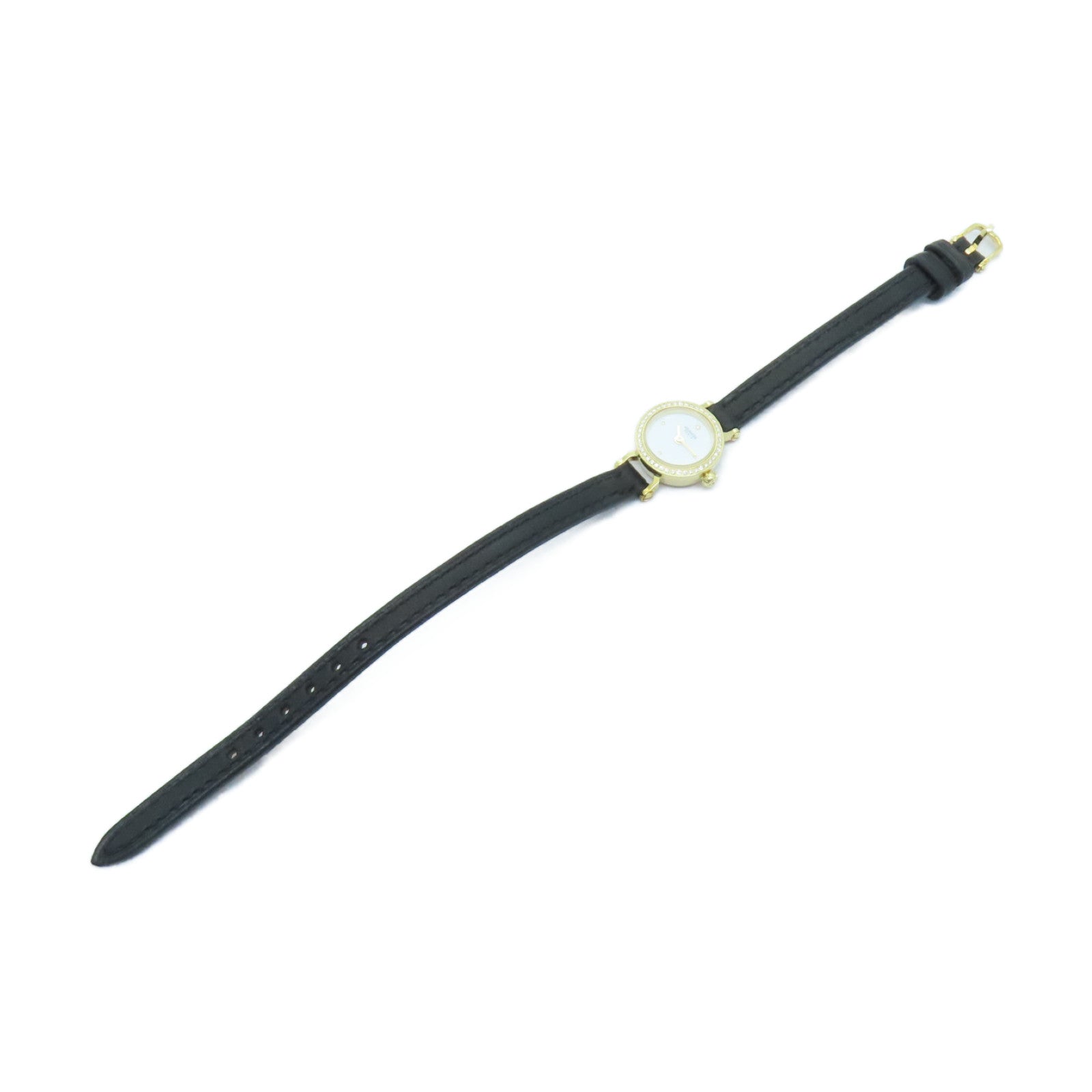 HERMES Faubourg Watch Mini18K鑽石手錶石英機芯白色