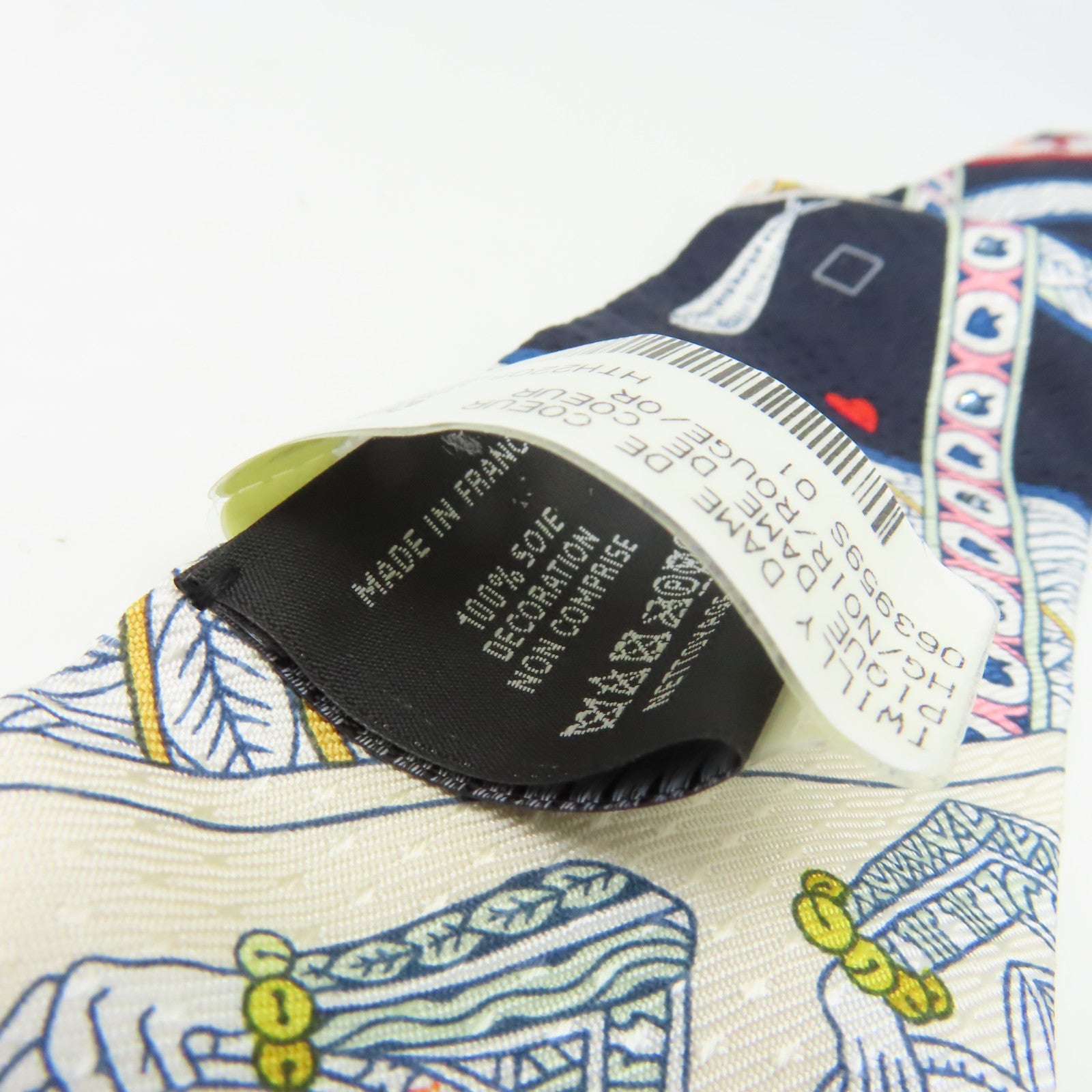 HERMES 【激減優惠】絲質Twilly Scarf絲巾深藍色/金色/彩色