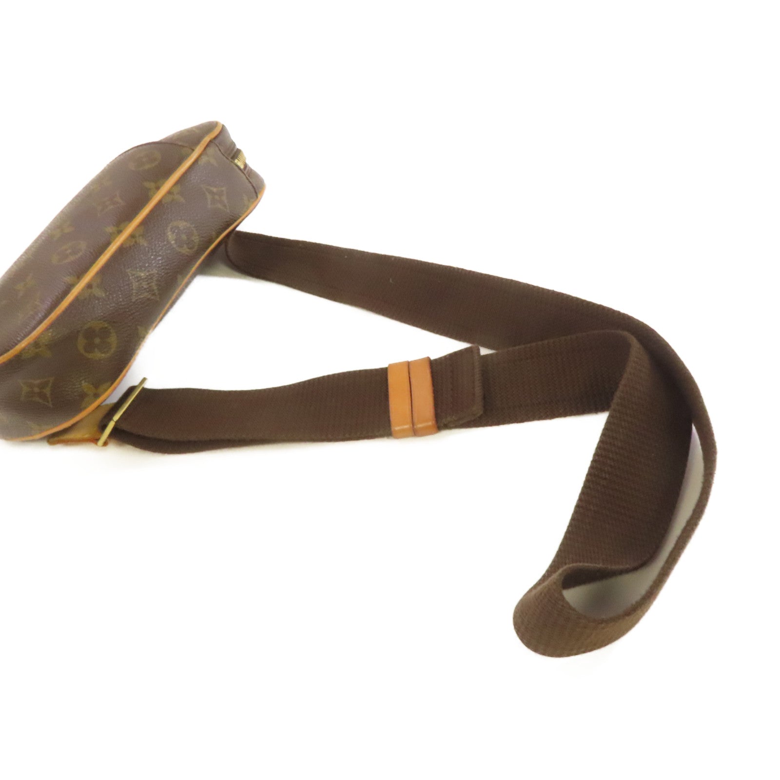 LOUIS VUITTON Monogram Pochette Gange Waist Body Bag金扣腰包啡色