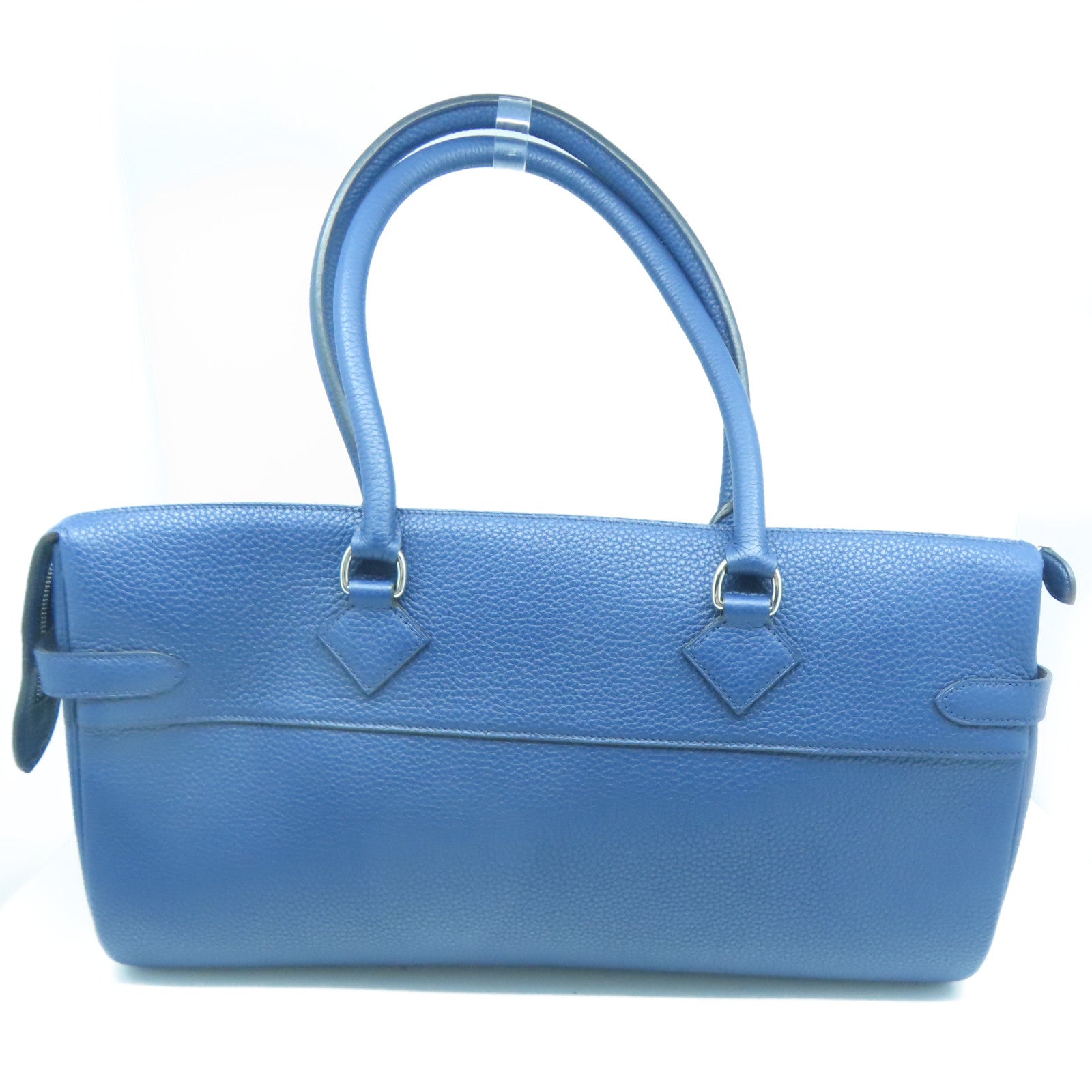 HERMES 【激減優惠】Taurillon Clemence皮革Shoulder Bag銀扣肩背袋Bleu Saphir藍色
