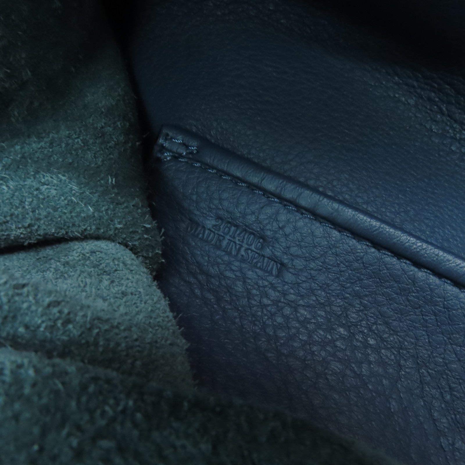 LOEWE 牛皮皮革2way Shoulder Bag銀扣手挽肩背兩用袋藍色