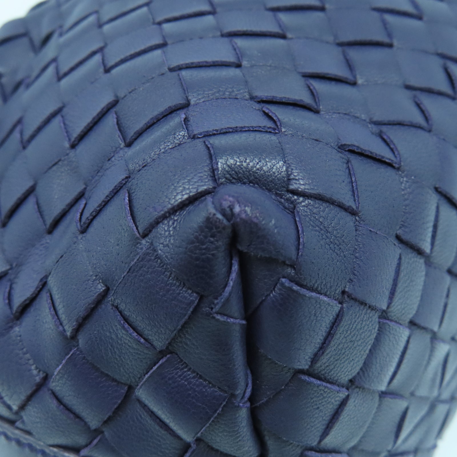 BOTTEGA VENETA 織紋皮革Hand Bag金扣手挽袋紫色