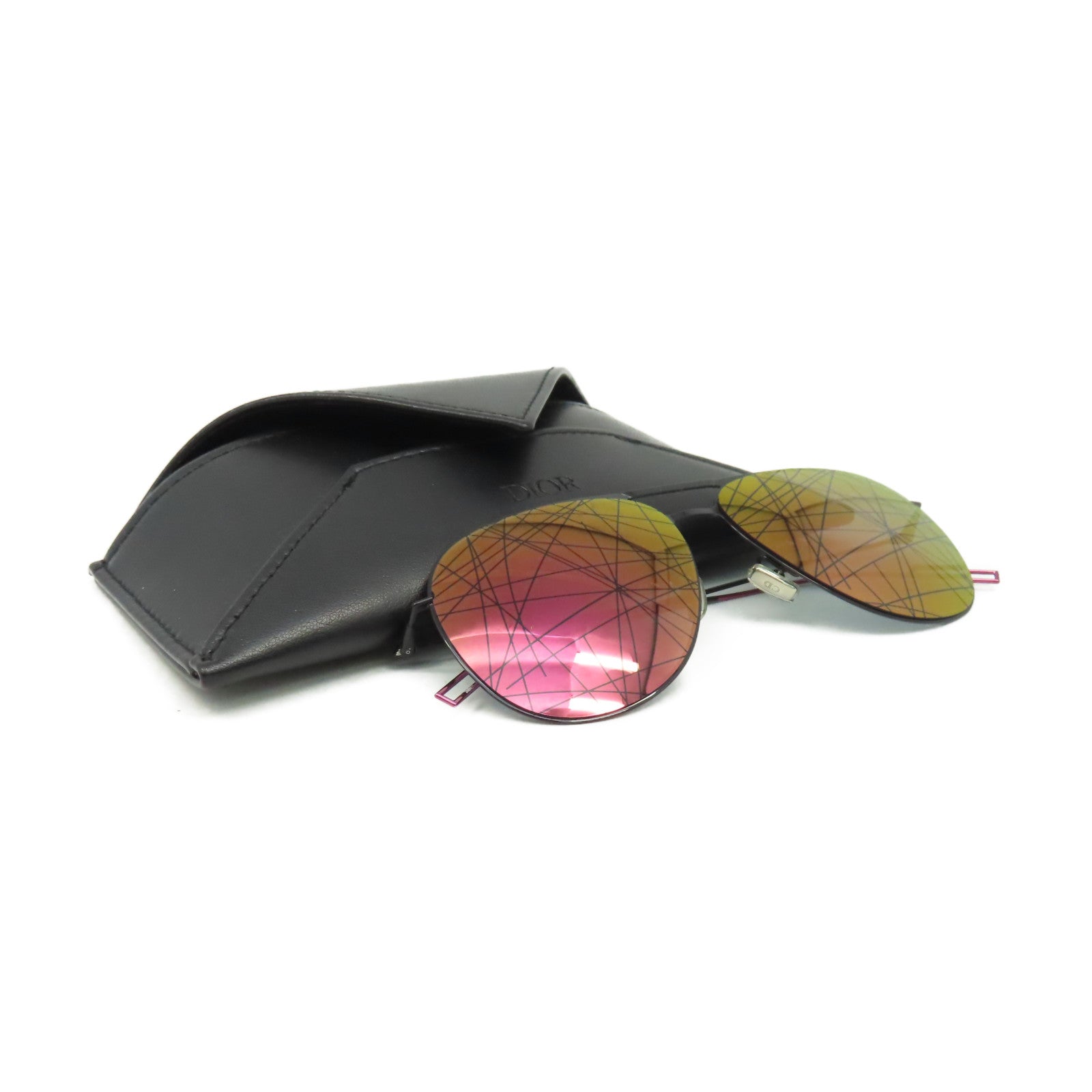 Dior PVC/金屬Sunglasses太陽眼鏡黑色/紫色