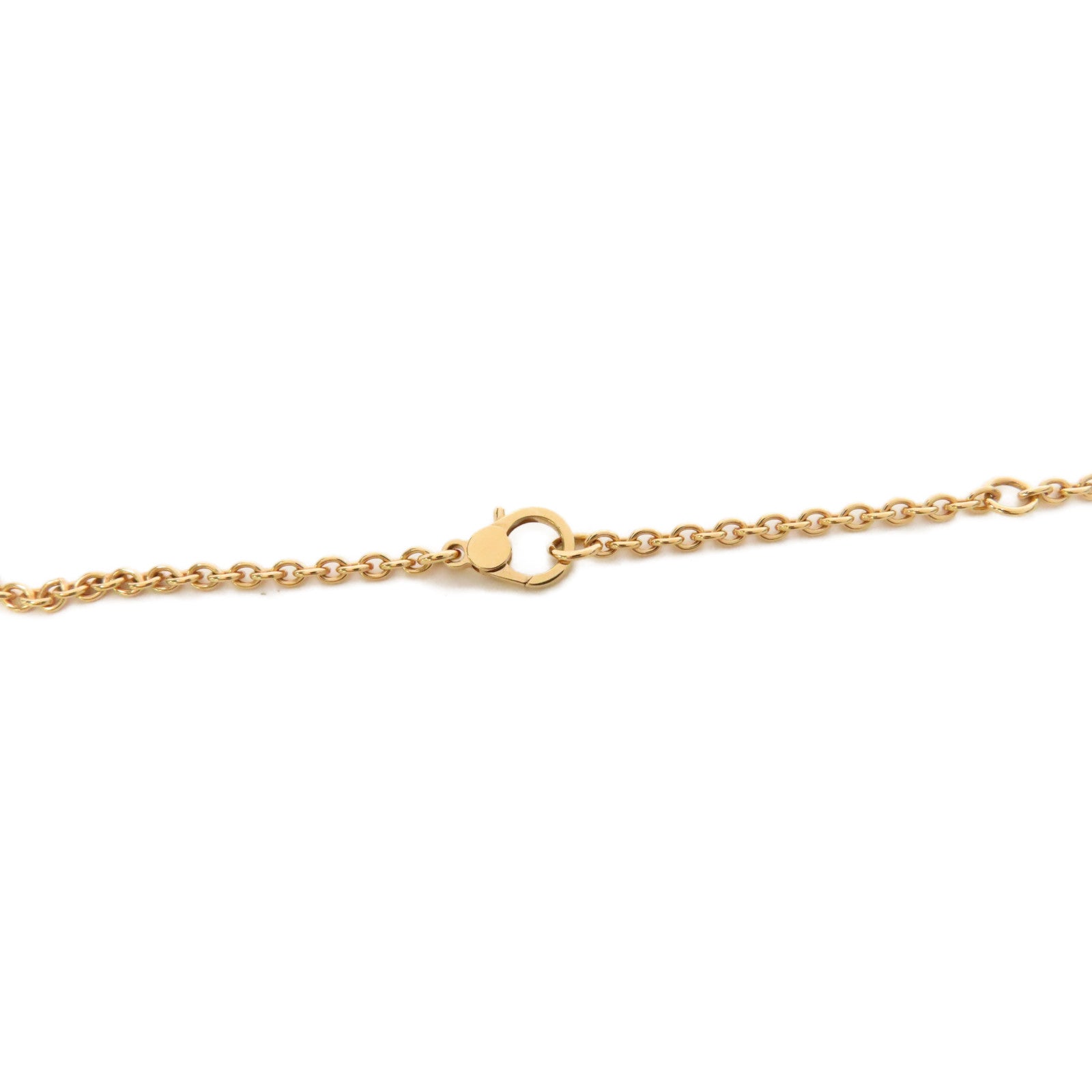HERMES 18K黃金/黑尖晶石Finesse Lariat Necklace項鍊金色