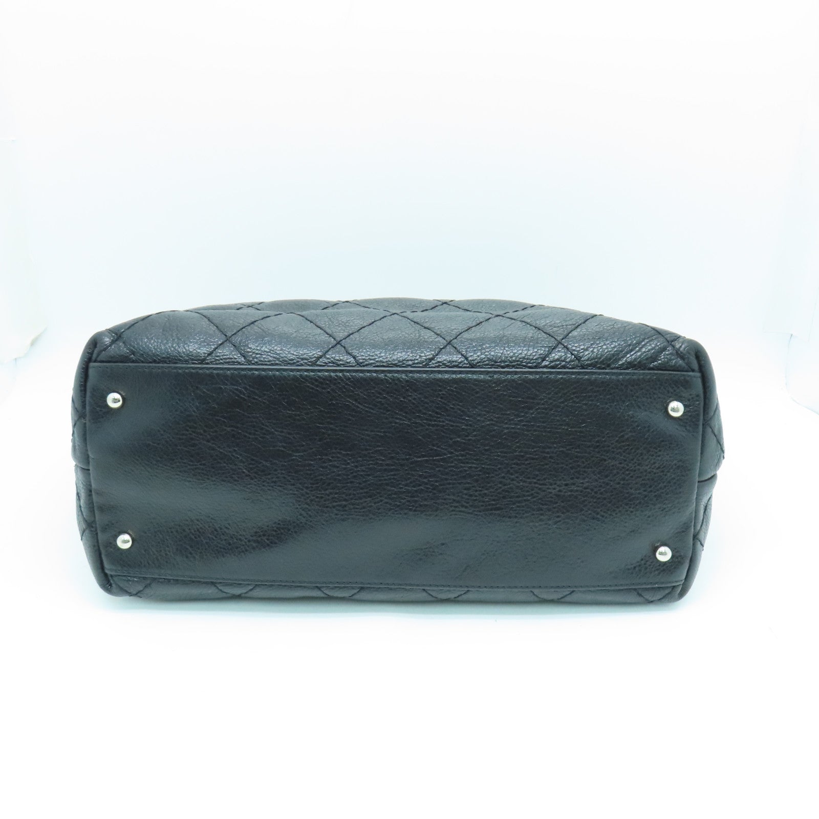 CHANEL 【激減優惠】菱格菱格Shoulder Bag銀扣肩背袋黑色
