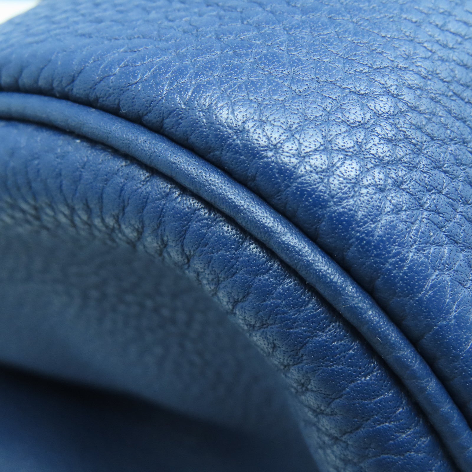 HERMES 【激減優惠】Taurillon Clemence皮革Shoulder Bag銀扣肩背袋Bleu Saphir藍色