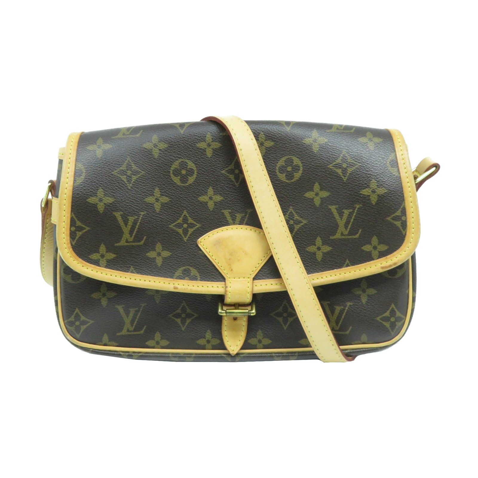 LOUIS VUITTON Monogram Sologne金扣肩背袋啡色