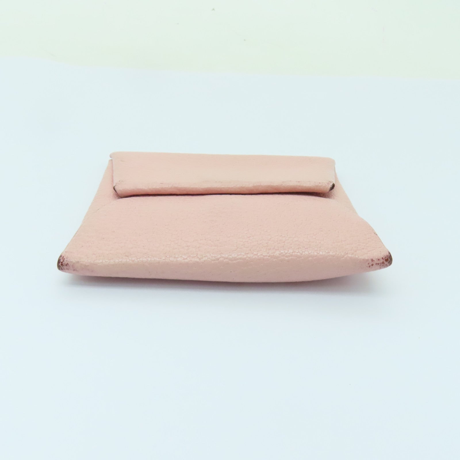 HERMES Chevre皮革Coin Purse零錢包粉紅色