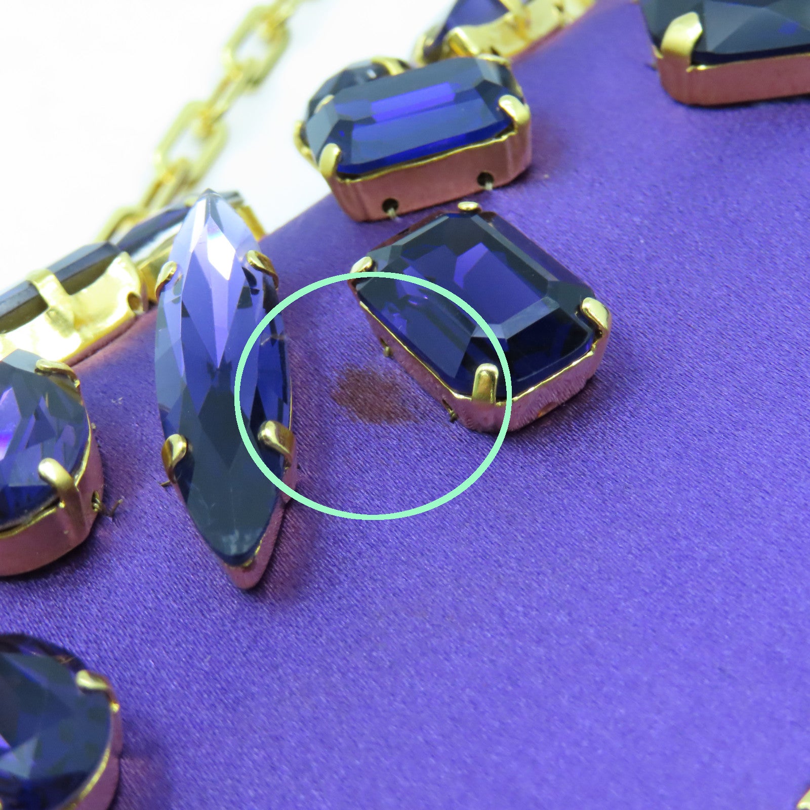 PRADA Clystal Embeillshed Satin Clutch金扣链带肩背袋紫色