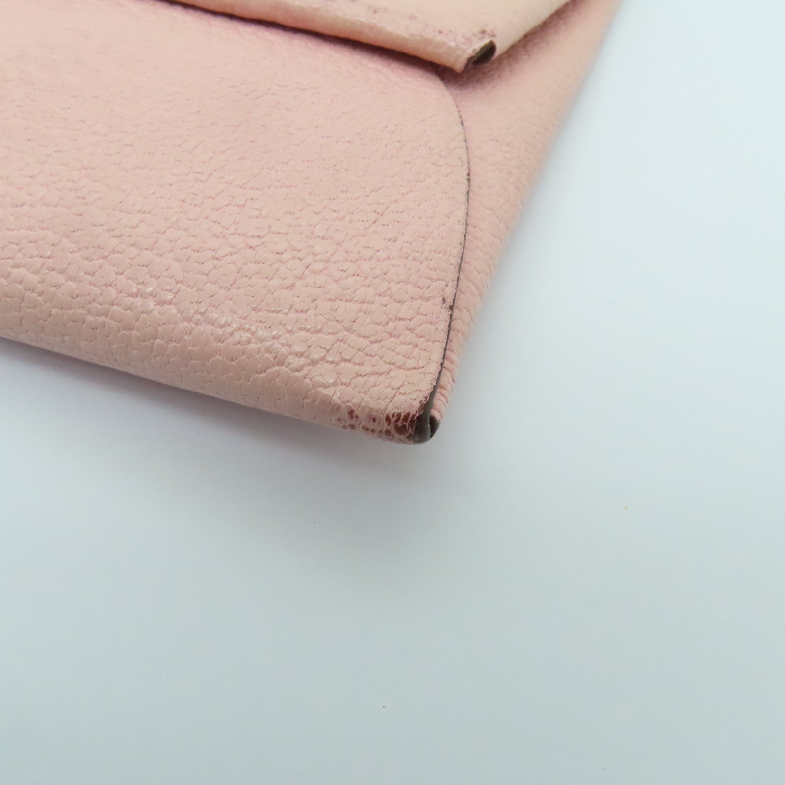 HERMES Chevre皮革Coin Purse零錢包粉紅色