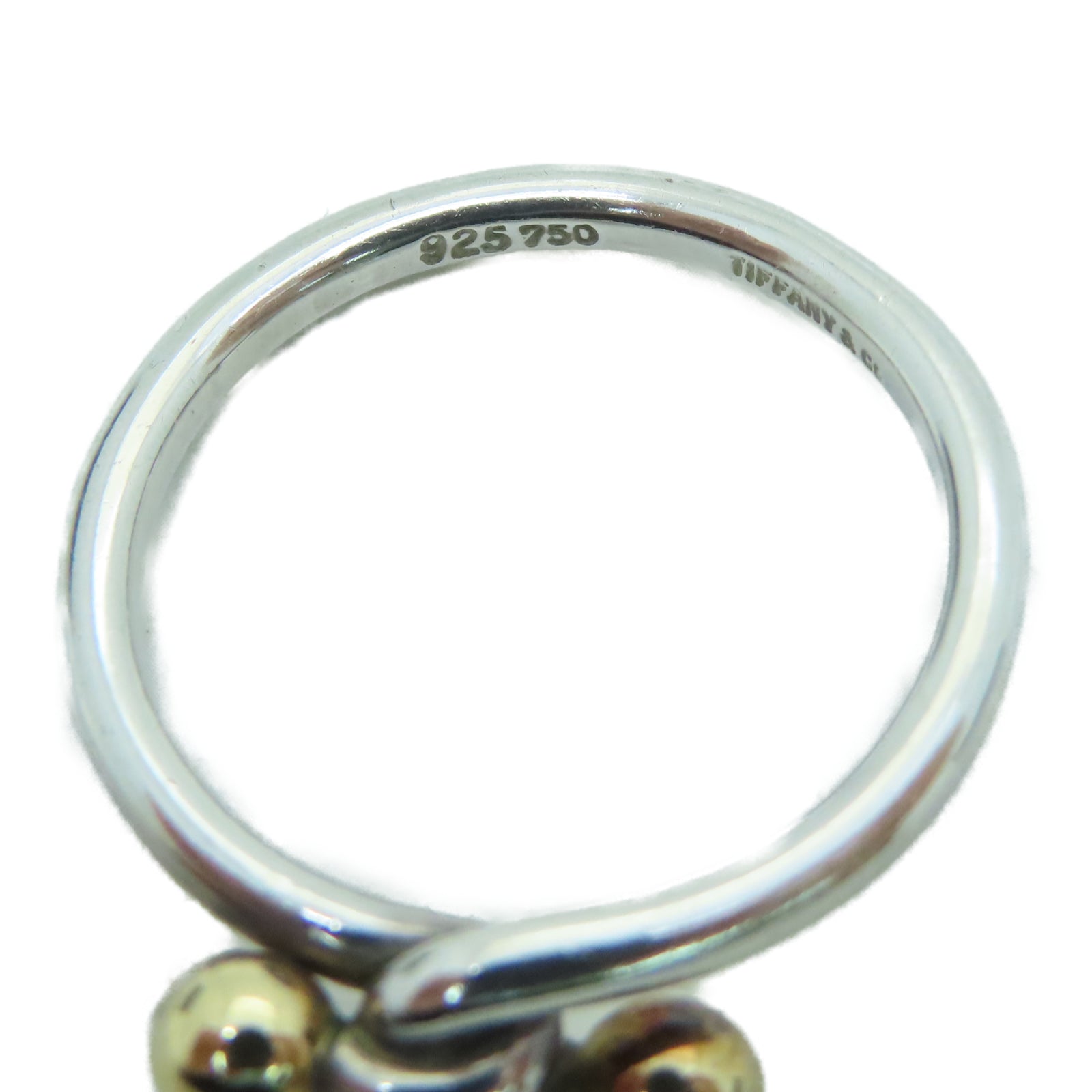 TIFFANY＆CO 【激減優惠】925純銀/750黃金Ring戒指US#7