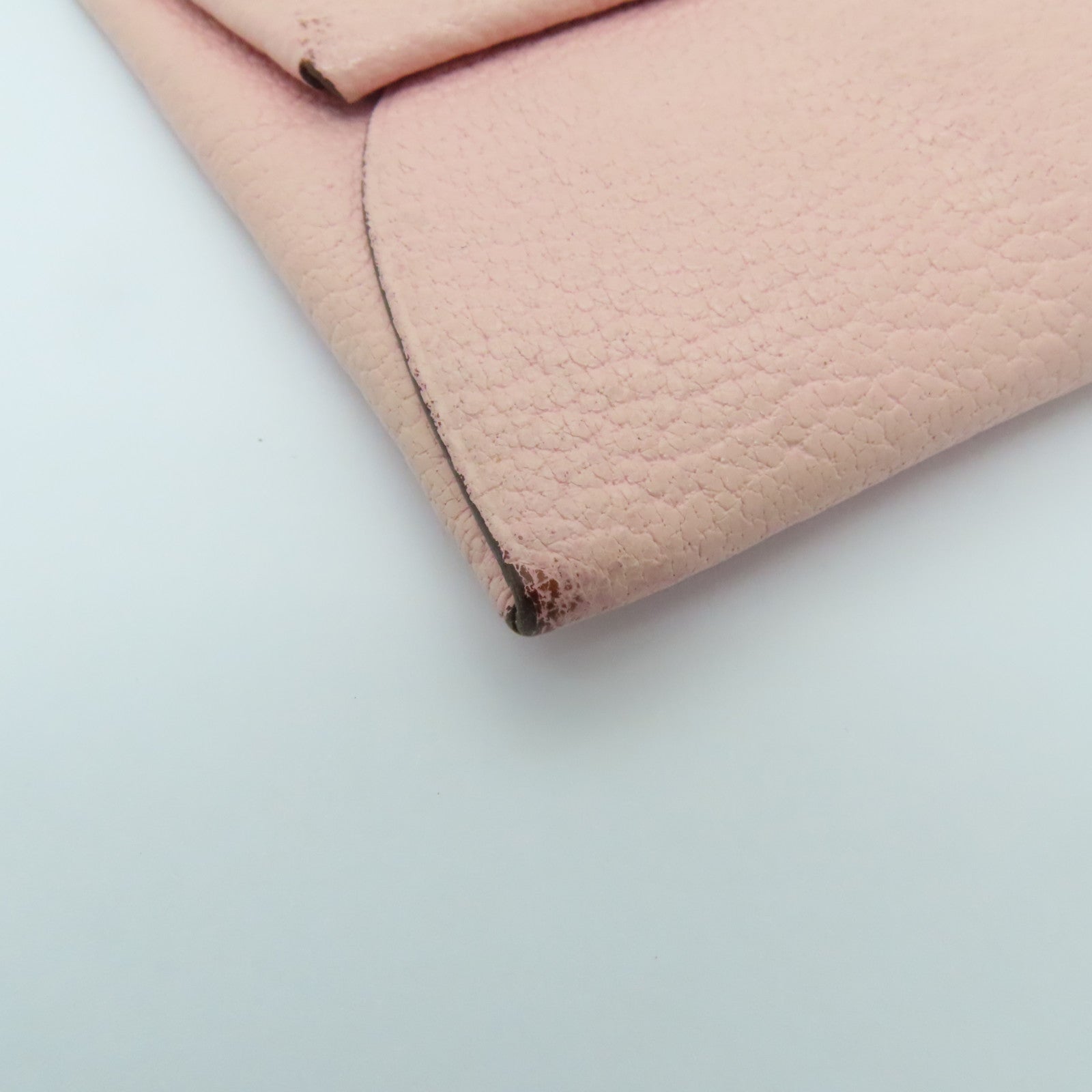 HERMES Chevre皮革Coin Purse零錢包粉紅色