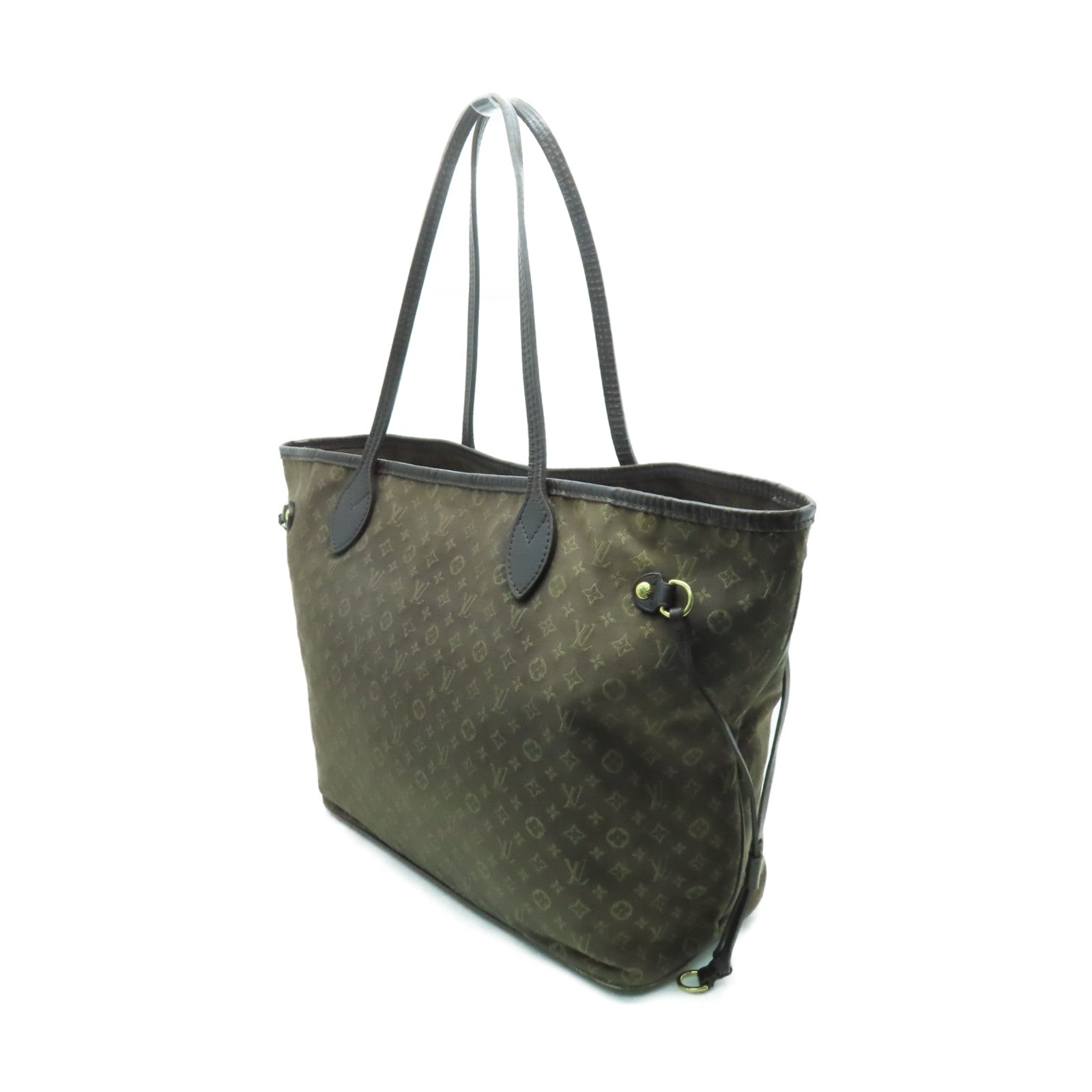 LOUIS VUITTON Monogram Idylle Neverfull MM金扣手挽袋啡色/Fusain