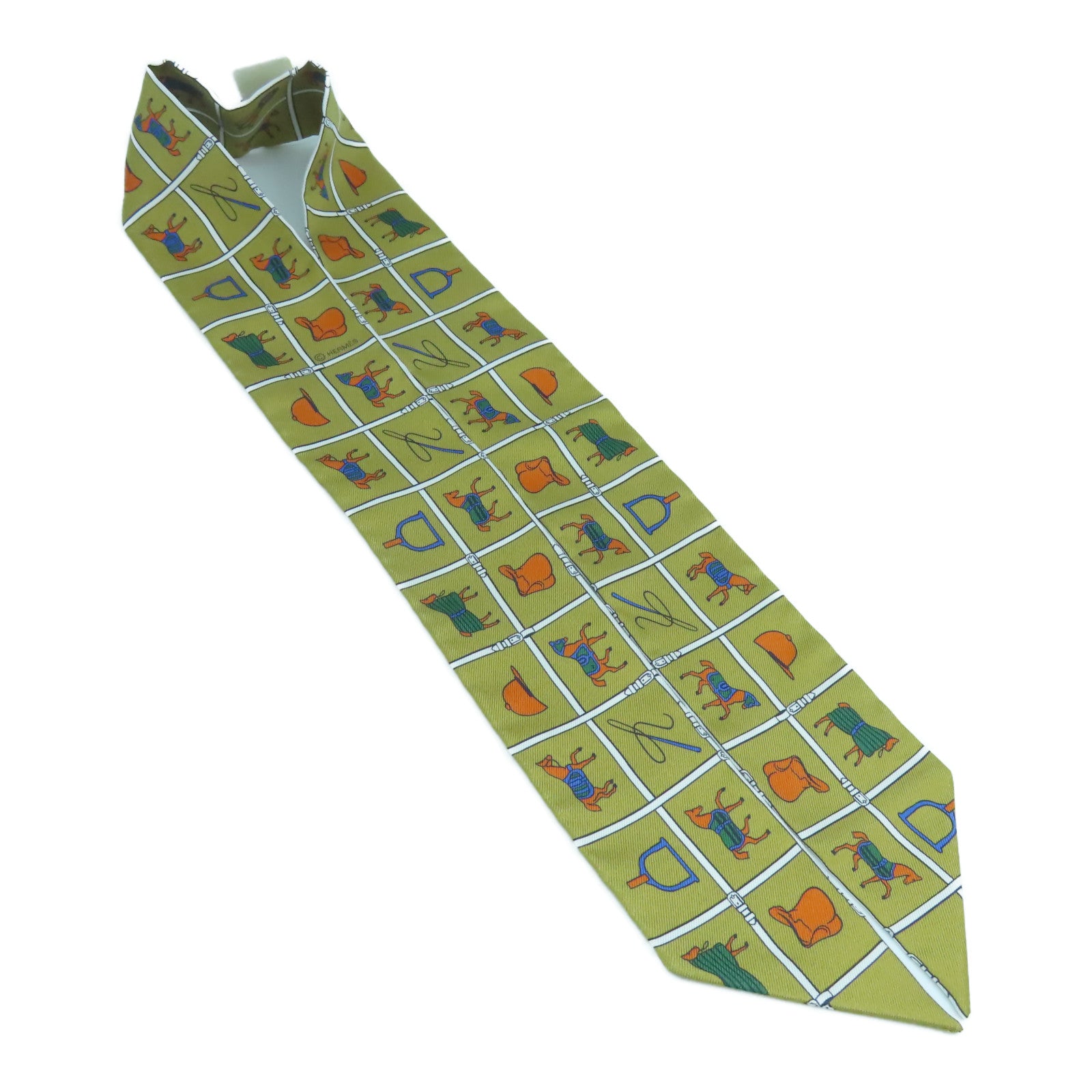 HERMES 絲質Twilly Scarf絲巾色啡色