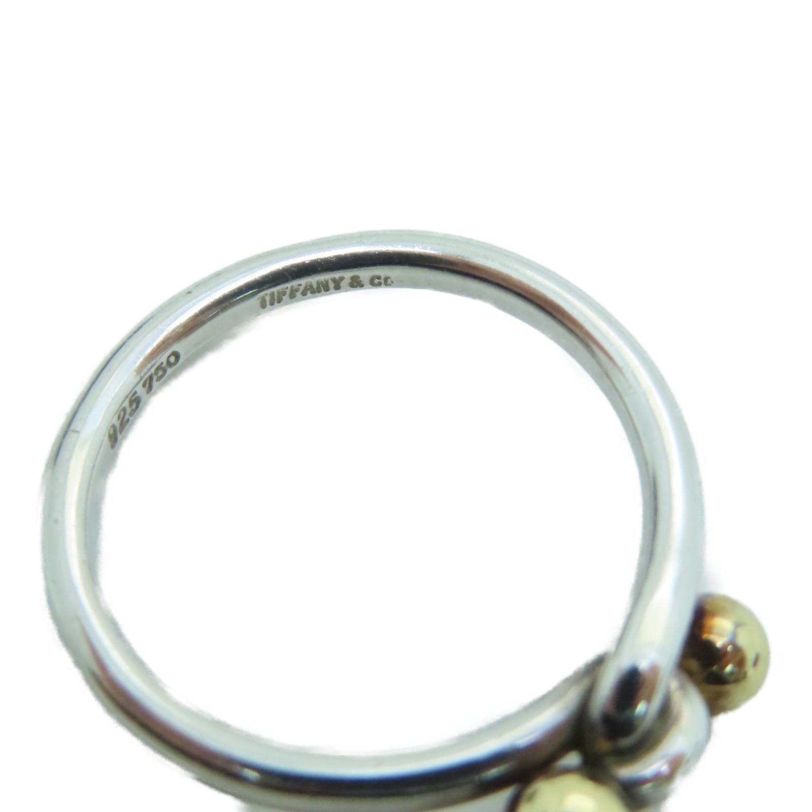 TIFFANY＆CO 【激減優惠】925純銀/750黃金Ring戒指US#7