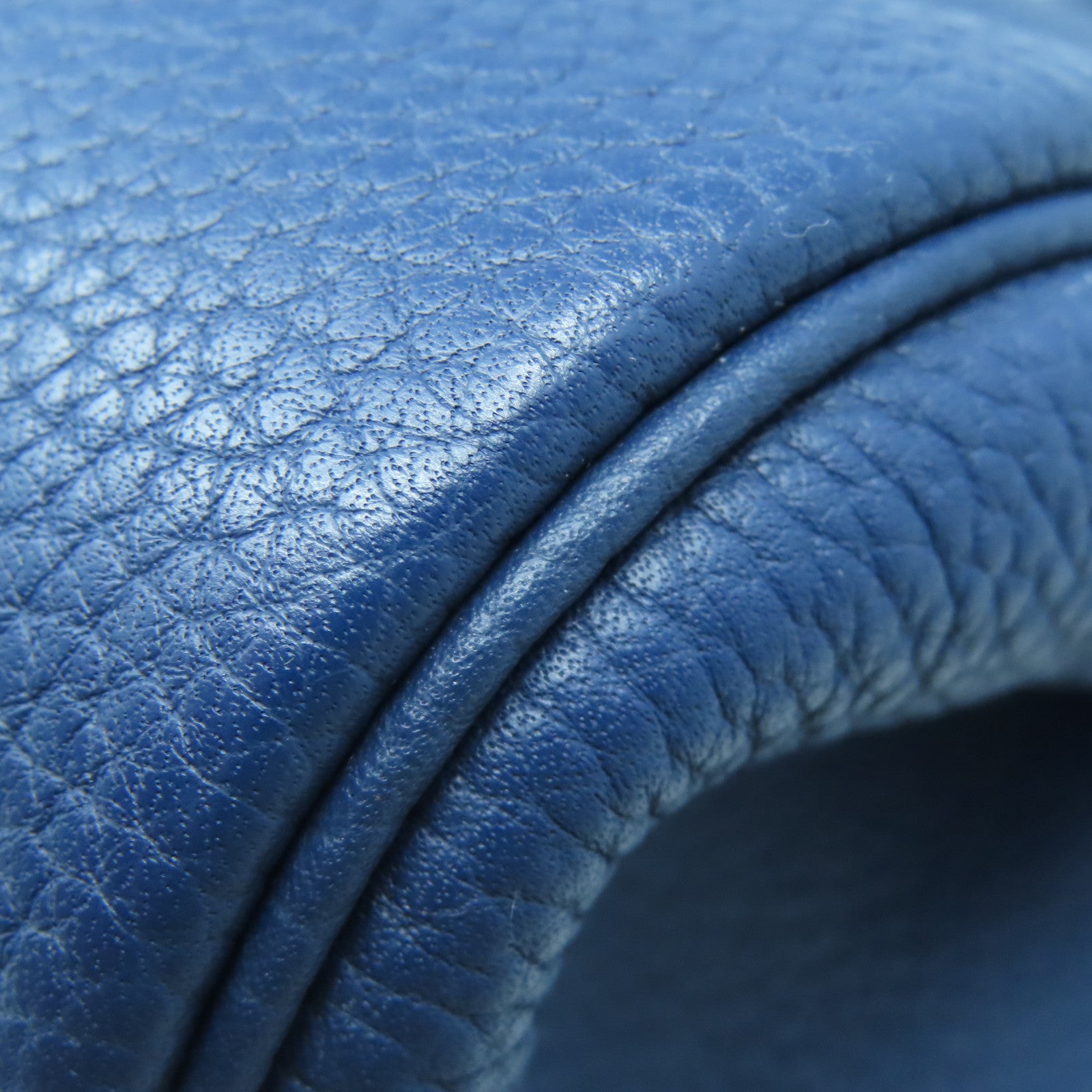 HERMES 【激減優惠】Taurillon Clemence皮革Shoulder Bag銀扣肩背袋Bleu Saphir藍色