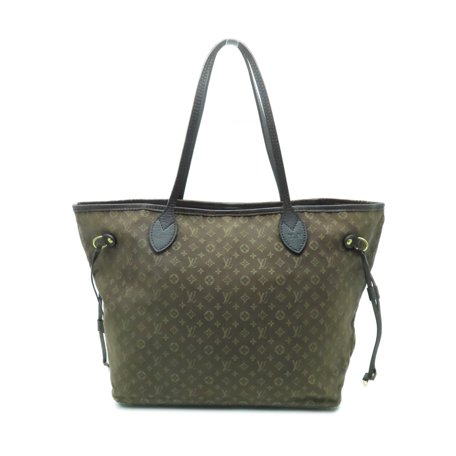 LOUIS VUITTON Monogram Idylle Neverfull MM金扣手挽袋啡色/Fusain