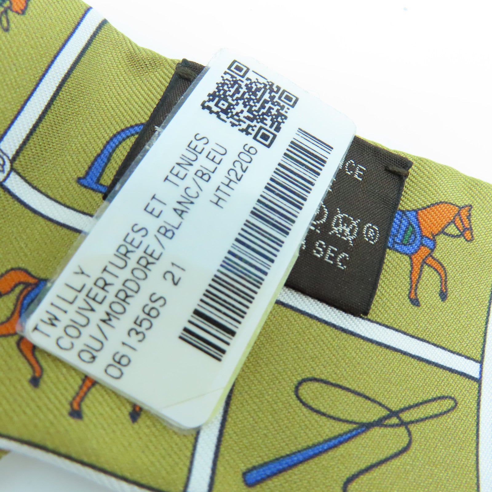 HERMES 絲質Twilly Scarf絲巾色啡色