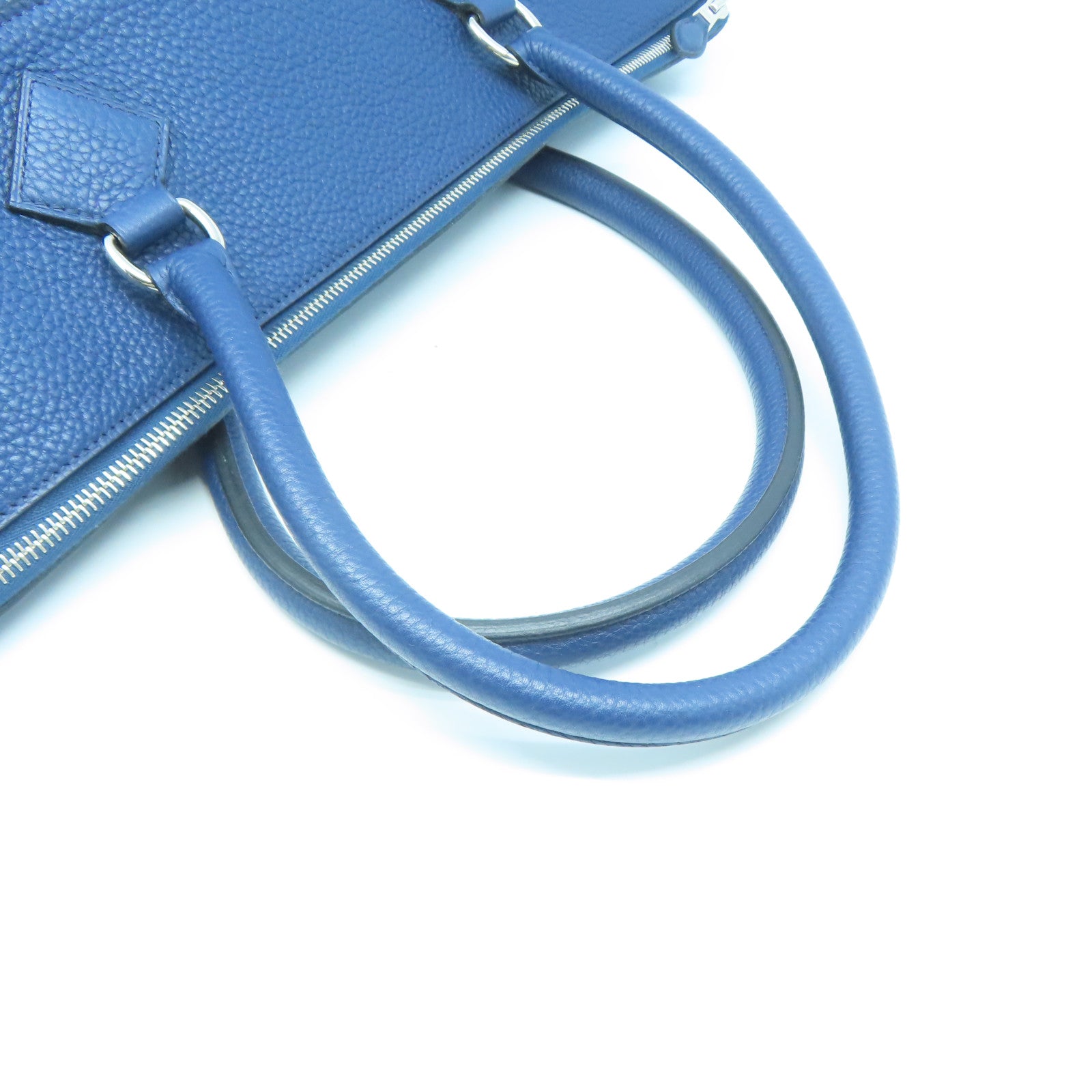 HERMES 【激減優惠】Taurillon Clemence皮革Shoulder Bag銀扣肩背袋Bleu Saphir藍色