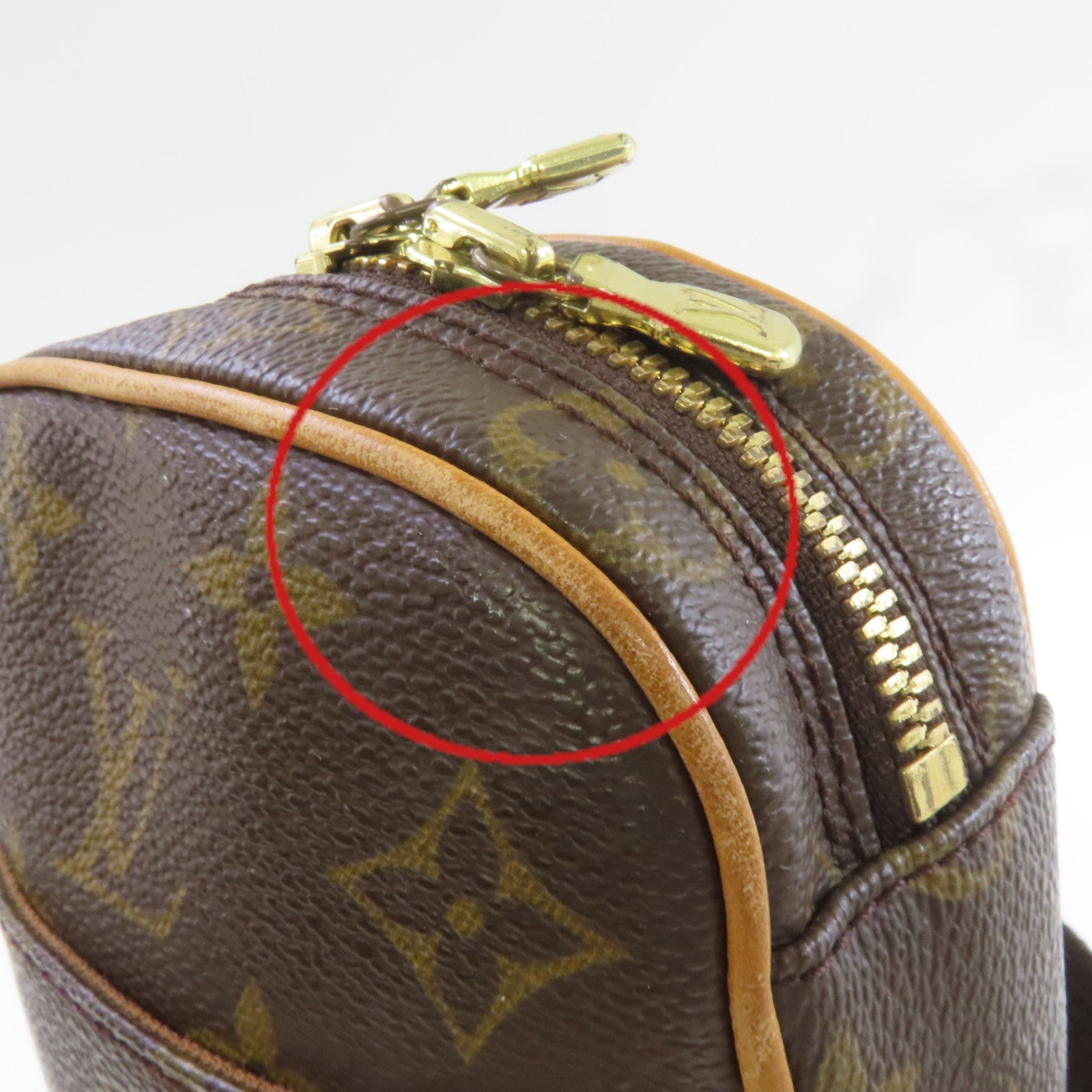 LOUIS VUITTON Monogram Pochette Gange Waist Body Bag金扣腰包啡色