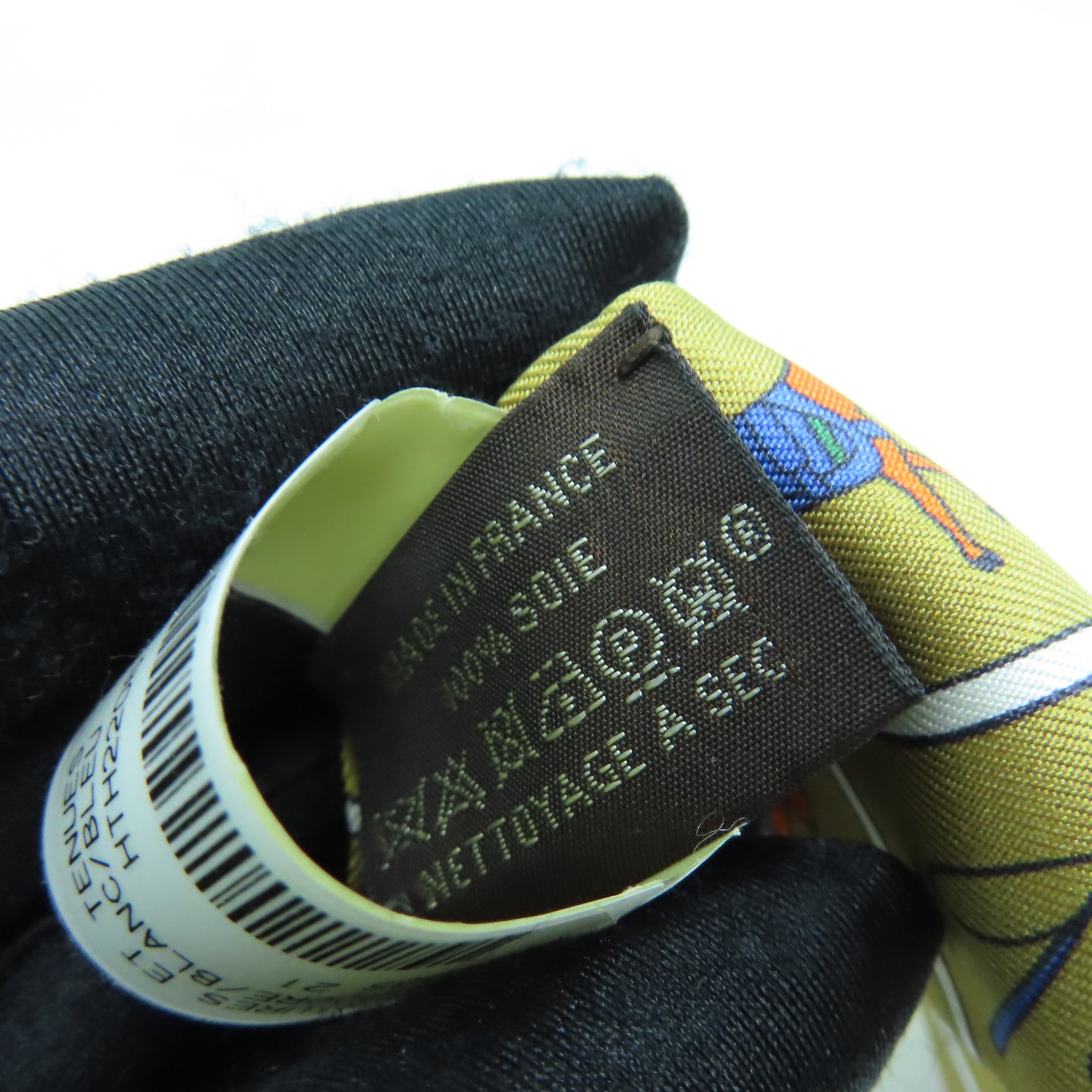 HERMES 絲質Twilly Scarf絲巾色啡色