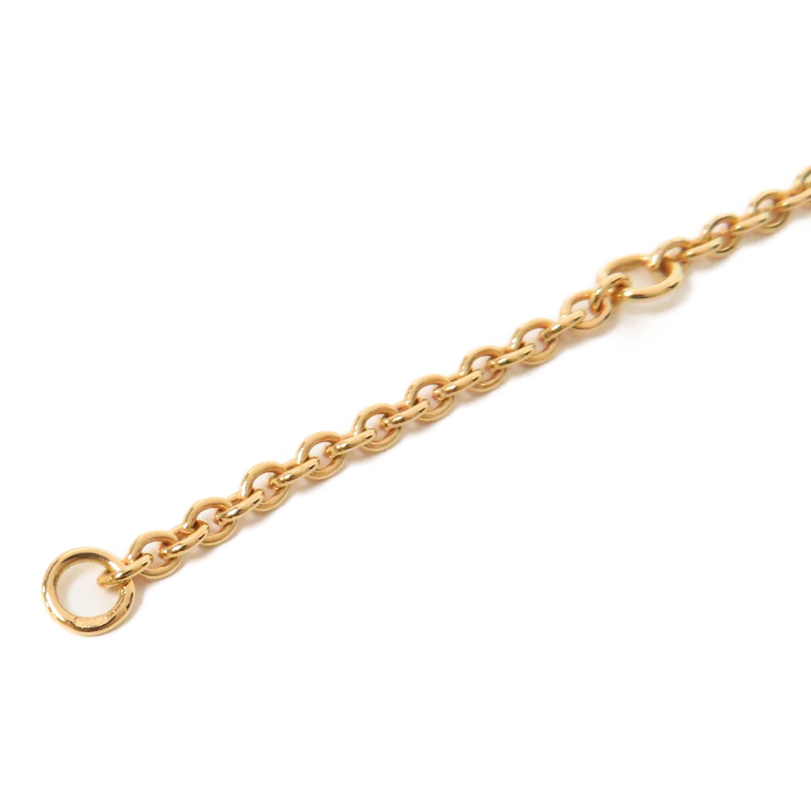 HERMES 18K黃金/黑尖晶石Finesse Lariat Necklace項鍊金色