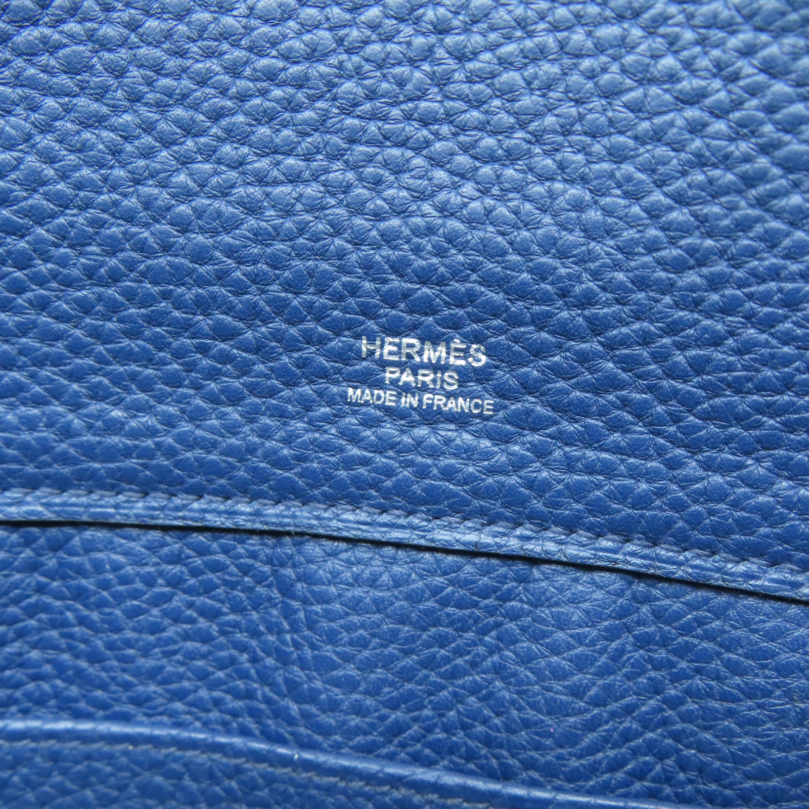 HERMES 【激減優惠】Taurillon Clemence皮革Shoulder Bag銀扣肩背袋Bleu Saphir藍色