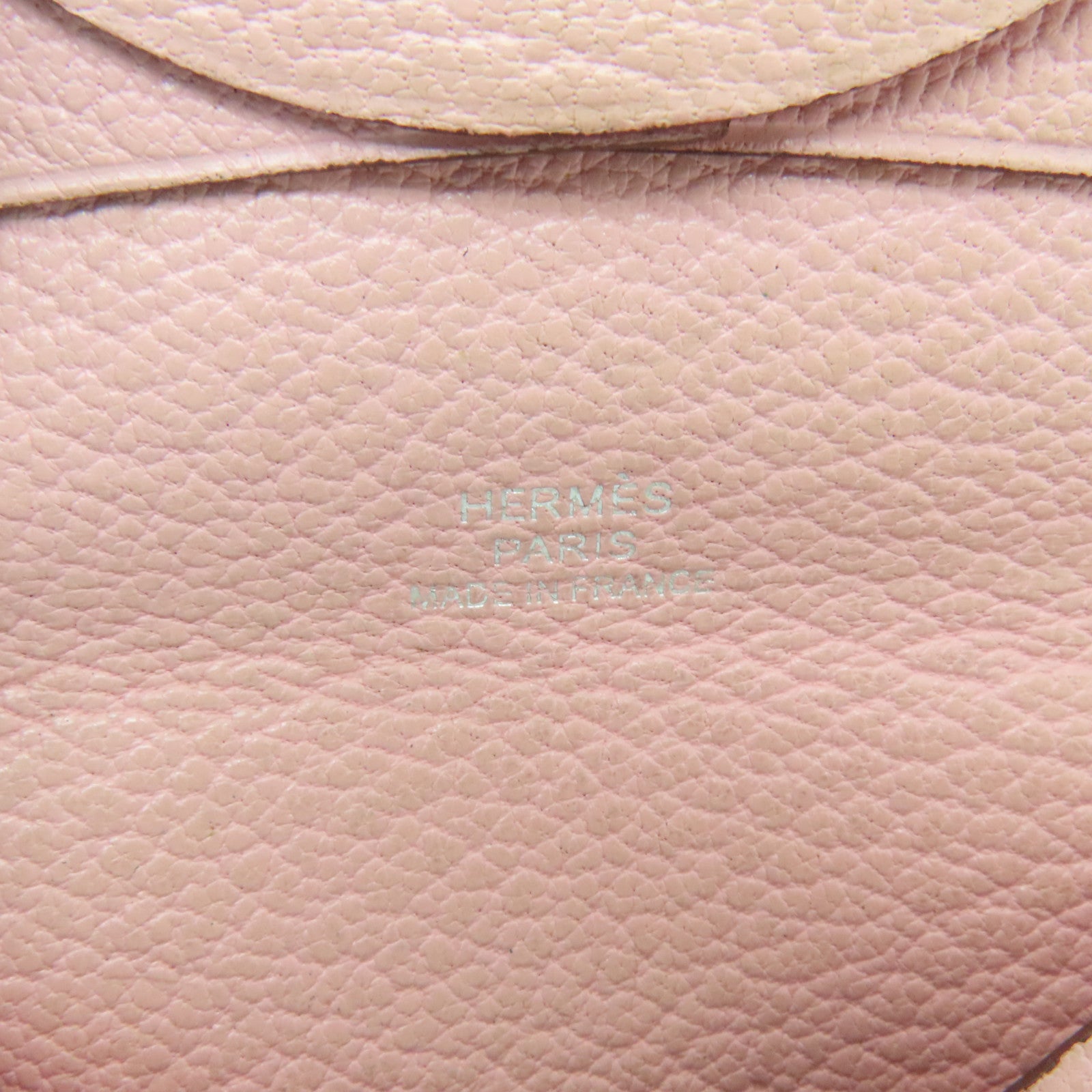 HERMES Chevre皮革Coin Purse零錢包粉紅色