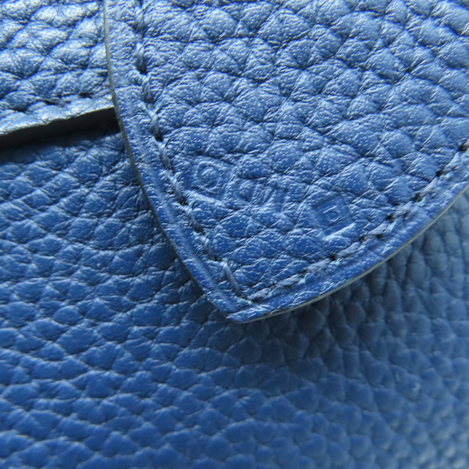 HERMES 【激減優惠】Taurillon Clemence皮革Shoulder Bag銀扣肩背袋Bleu Saphir藍色