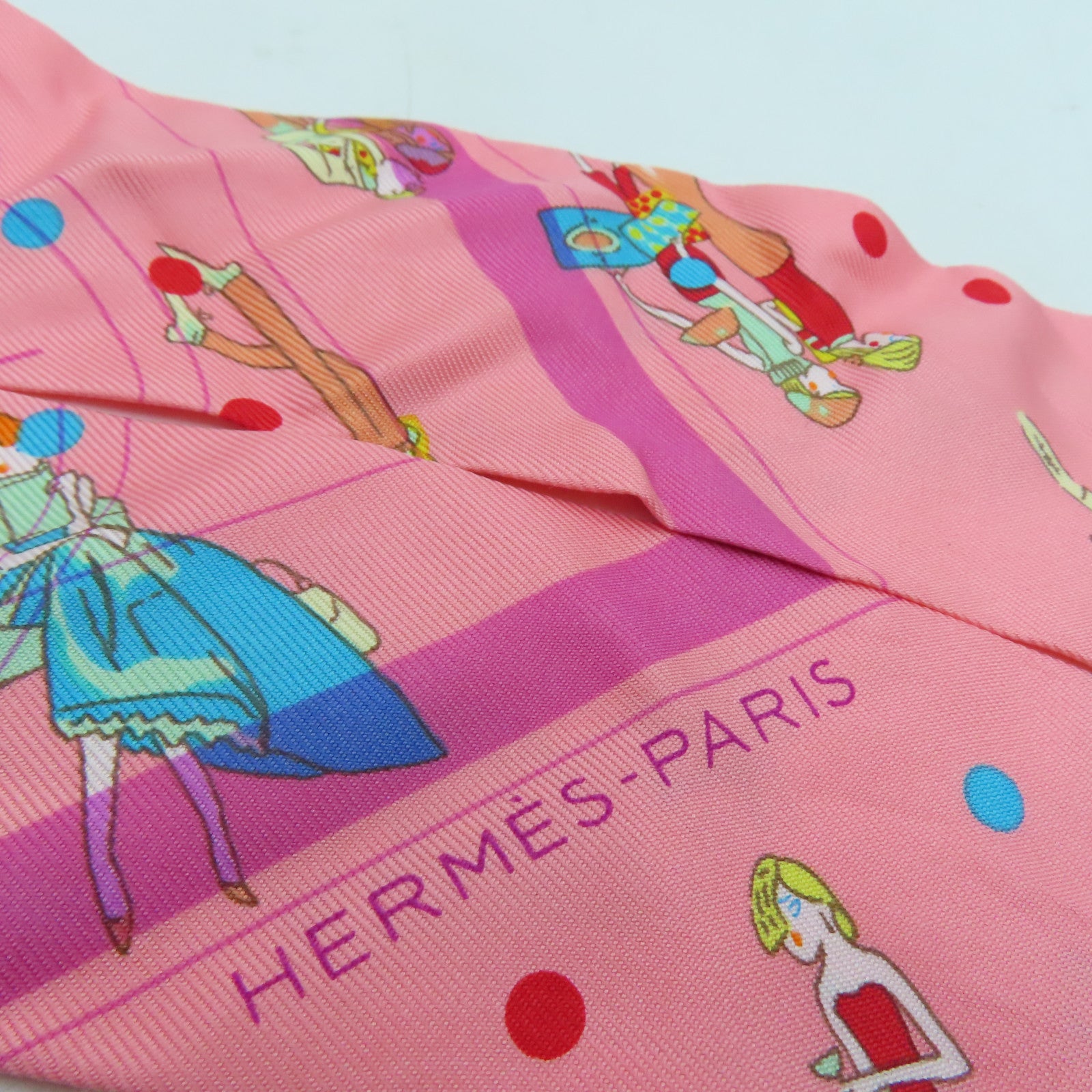HERMES 丝质Twilly Scarf丝巾粉红色/彩色