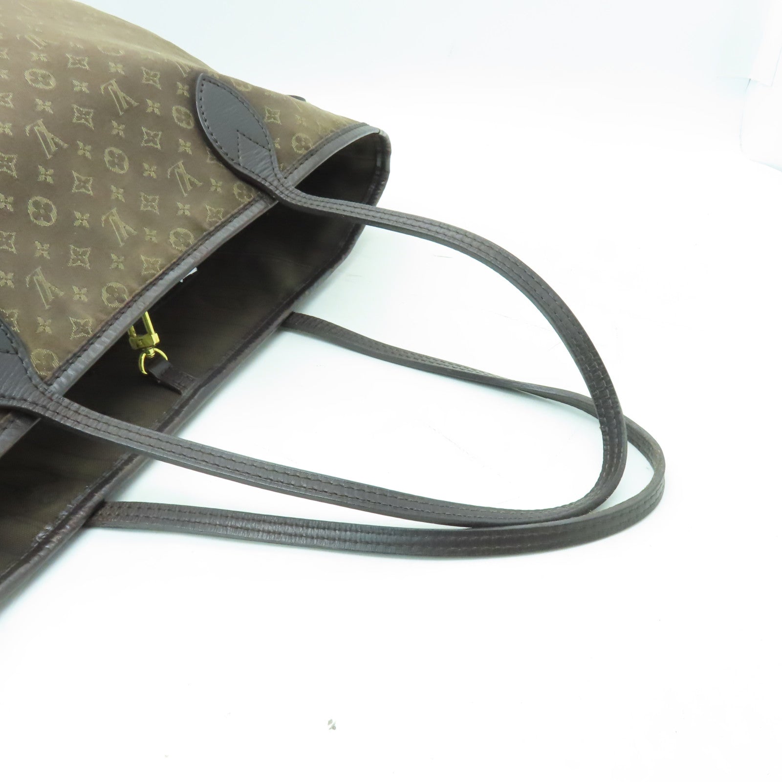 LOUIS VUITTON Monogram Idylle Neverfull MM金扣手挽袋啡色/Fusain
