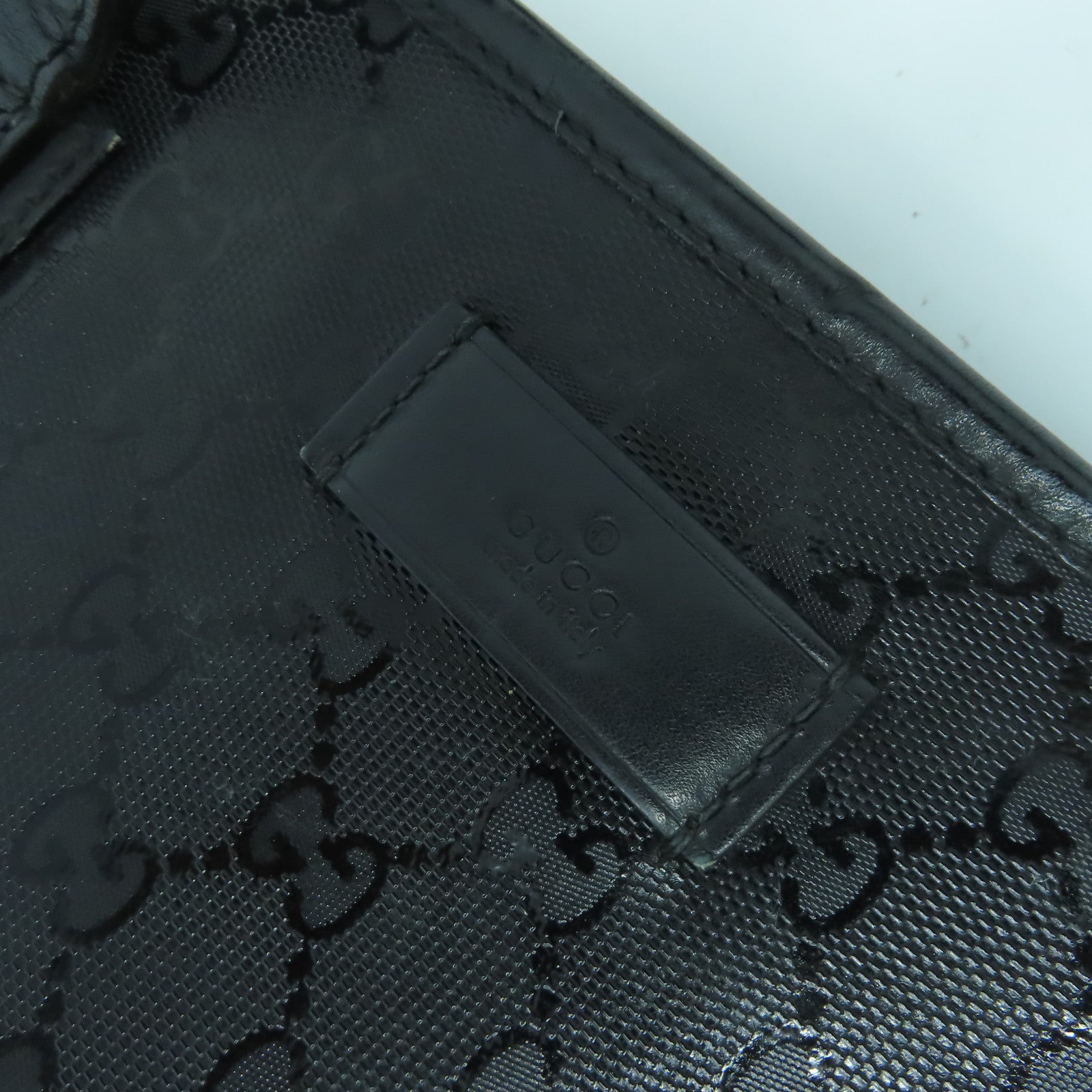 GUCCI 【激減優惠】塗層帆布Tote Bag金扣肩背袋黑色