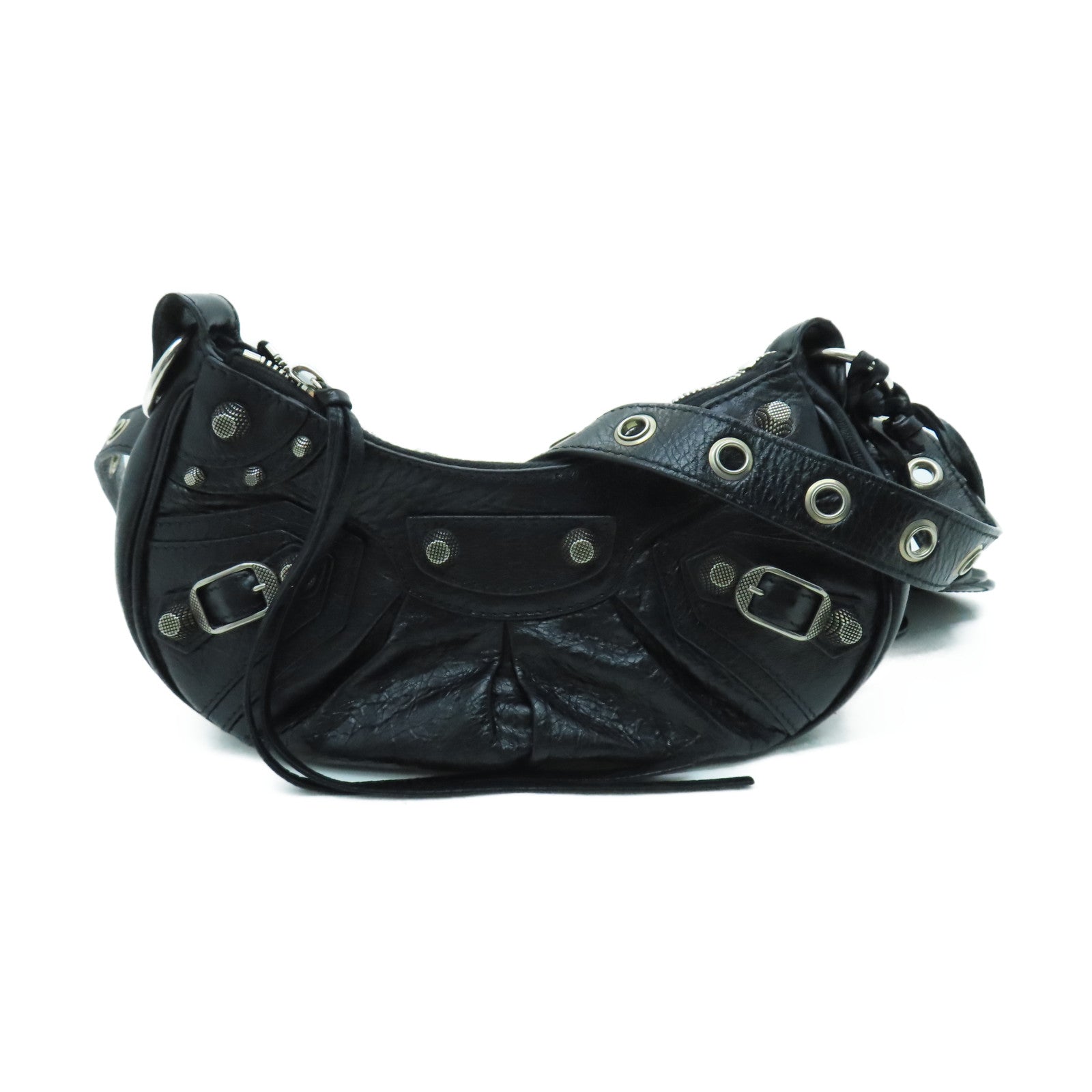 BALENCIAGA 羊皮皮革Le Cagole XS銀扣肩背袋