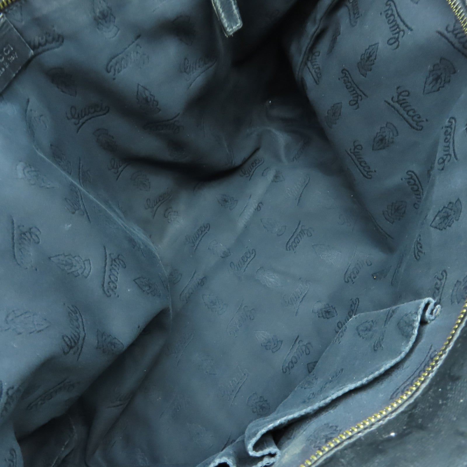 GUCCI 【激減優惠】塗層帆布Tote Bag金扣肩背袋黑色
