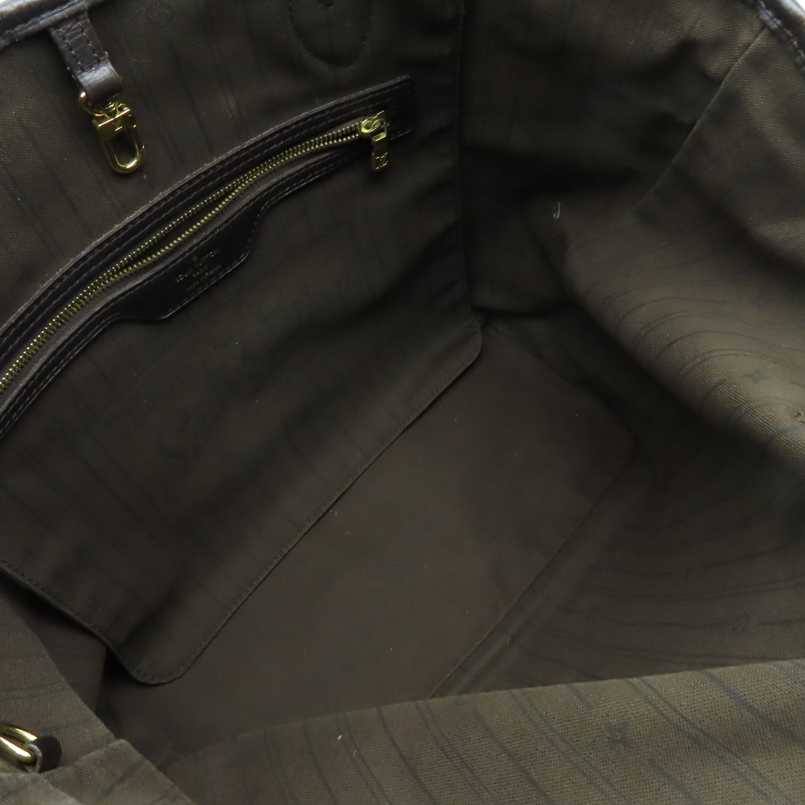 LOUIS VUITTON Monogram Idylle Neverfull MM金扣手挽袋啡色/Fusain