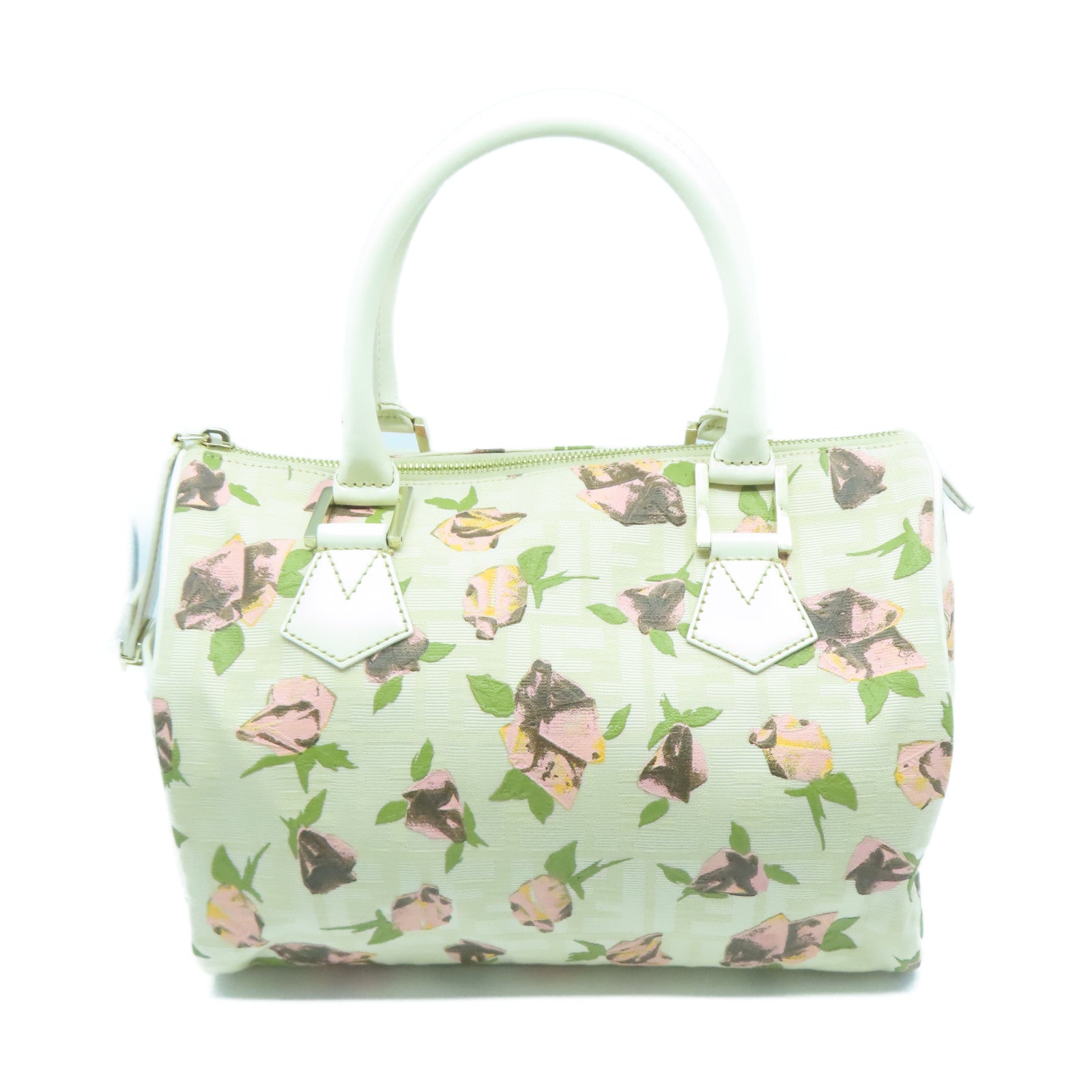 FENDI 【激減優惠】帆布Hand Bag金扣手挽袋米色