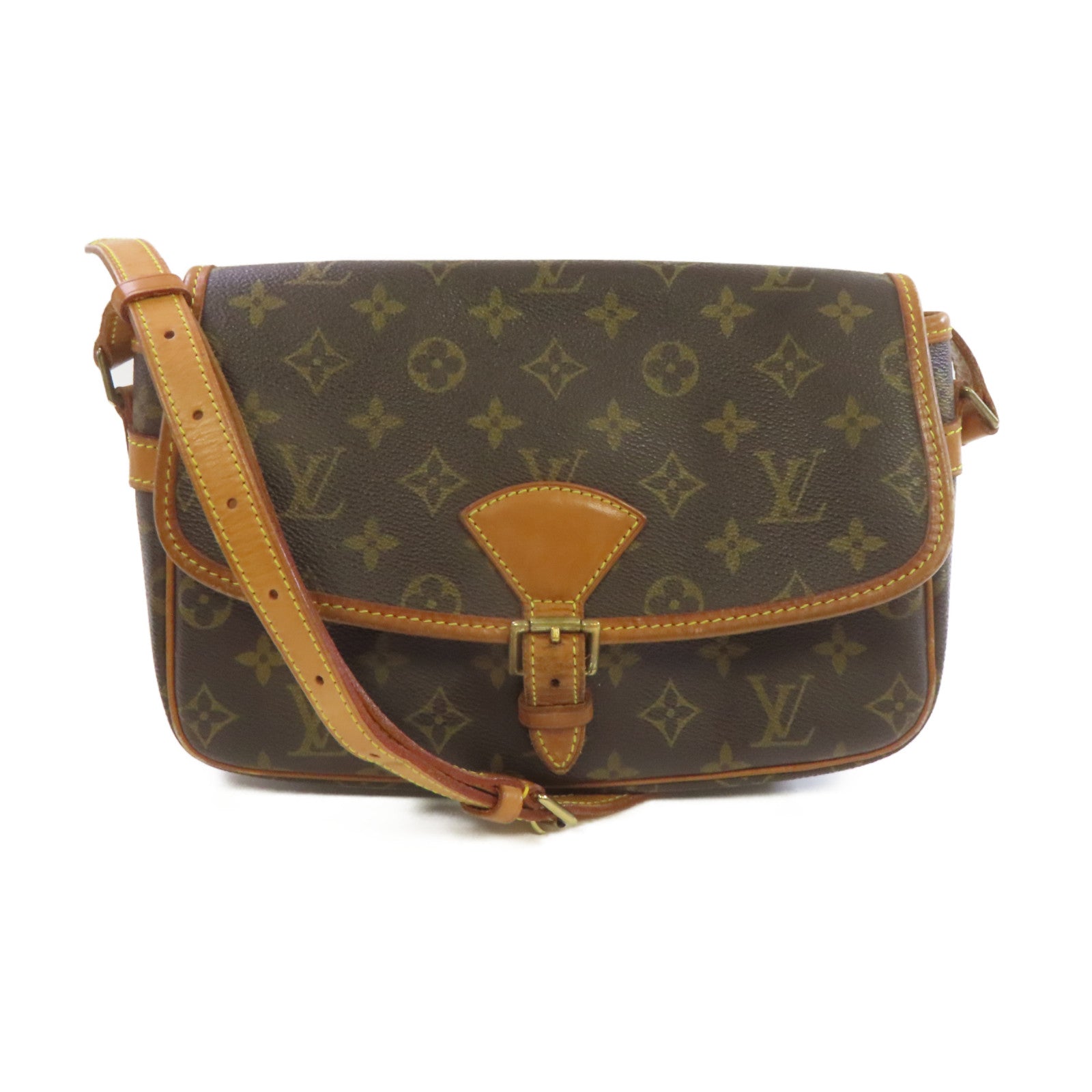 LOUIS VUITTON Monogram Sologne Shoulder Bag金扣肩背袋啡色