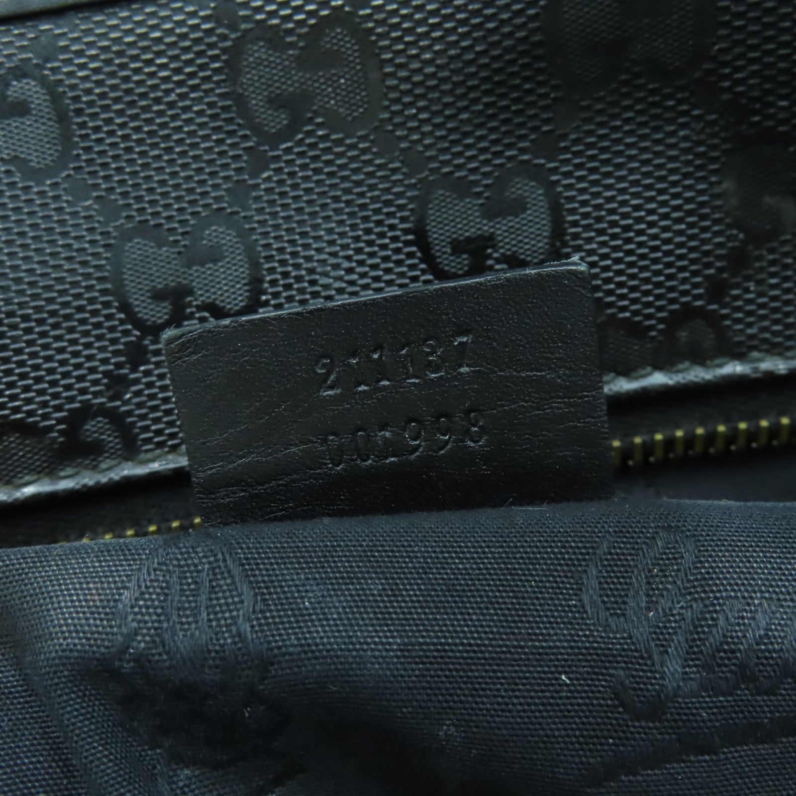 GUCCI 【激減優惠】塗層帆布Tote Bag金扣肩背袋黑色