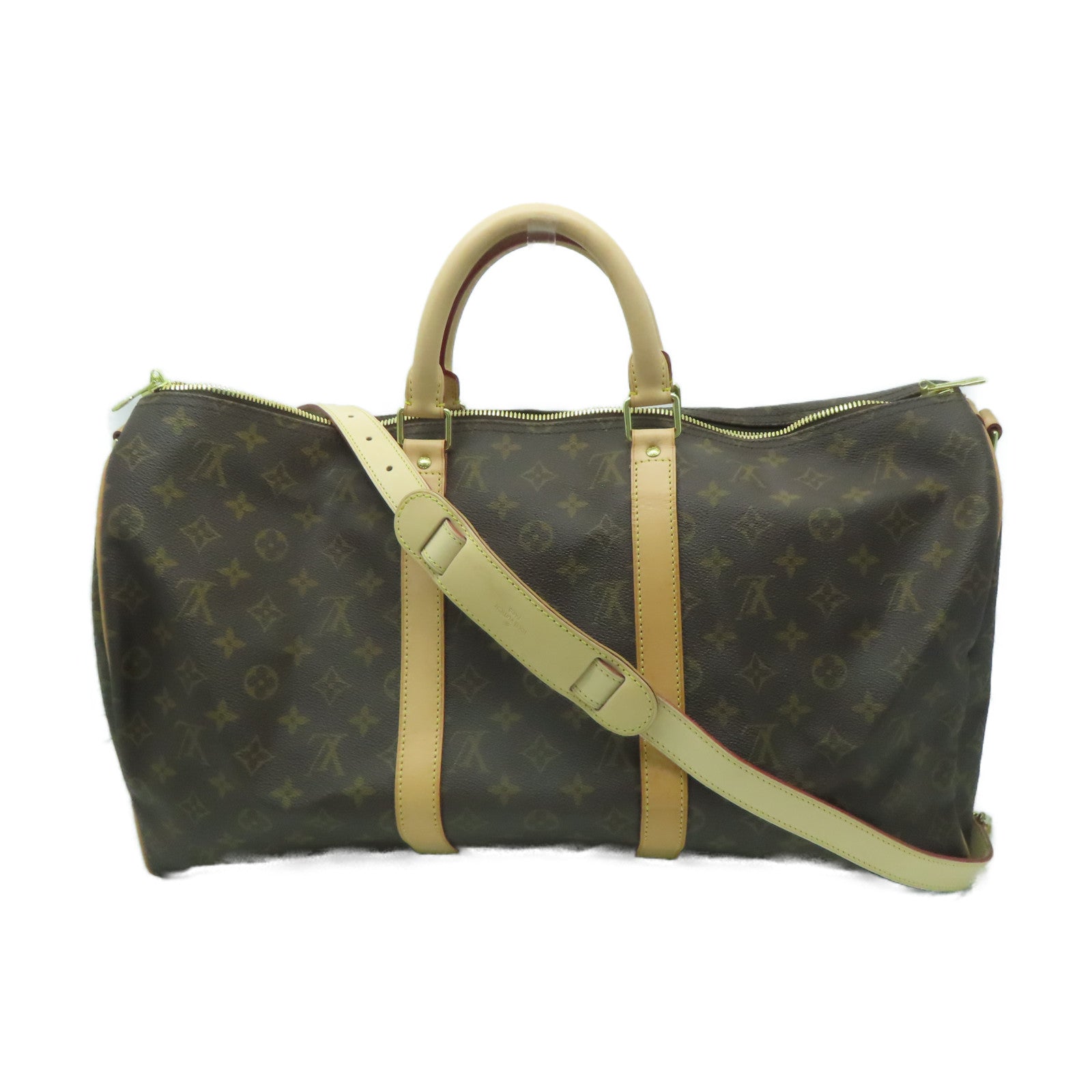 LOUIS VUITTON Monogram Keepall Bandouliere 50手挽肩背兩用袋啡色