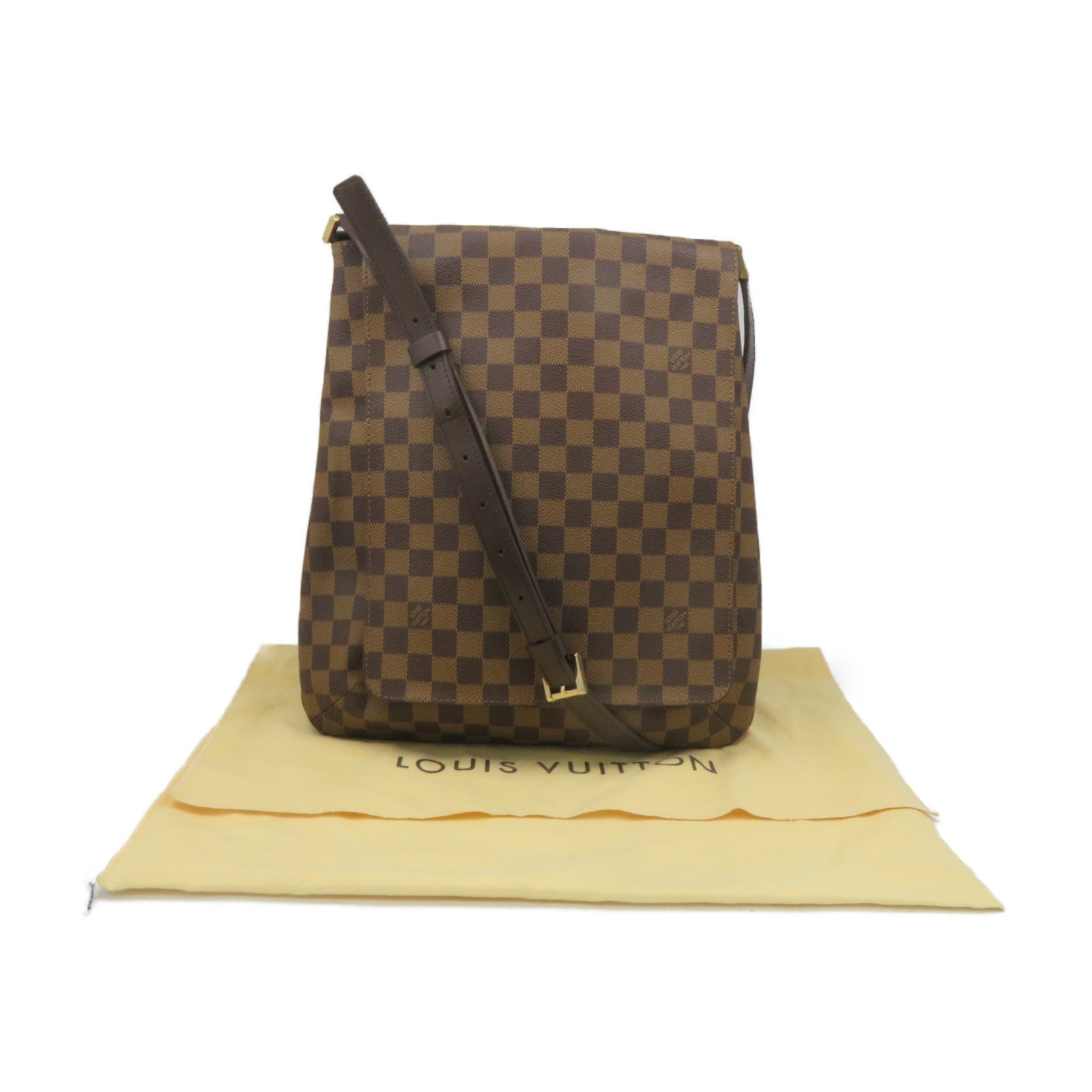 LOUIS VUITTON Damier Musette Shoulder Bag brown