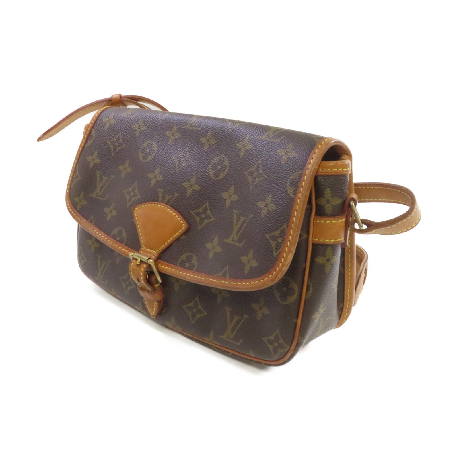 LOUIS VUITTON Monogram Sologne Shoulder Bag金扣肩背袋啡色