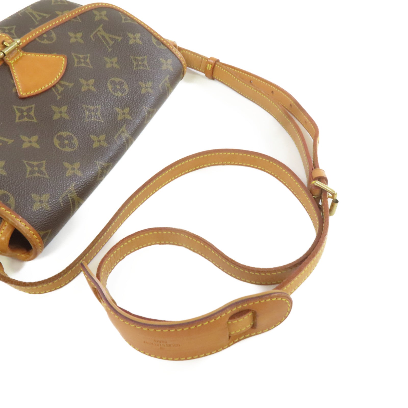 LOUIS VUITTON Monogram Sologne Shoulder Bag金扣肩背袋啡色