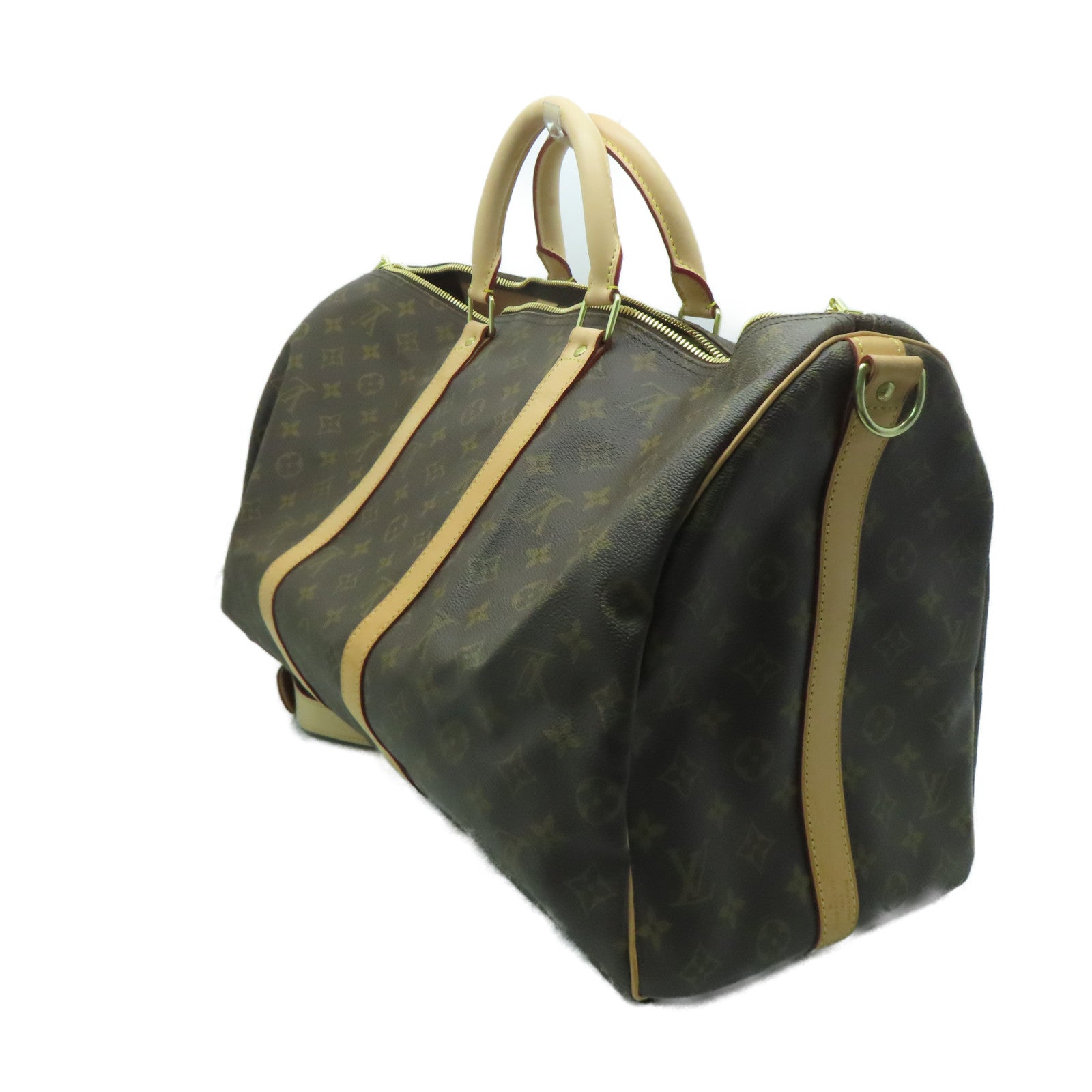 LOUIS VUITTON Monogram Keepall Bandouliere 50手挽肩背兩用袋啡色