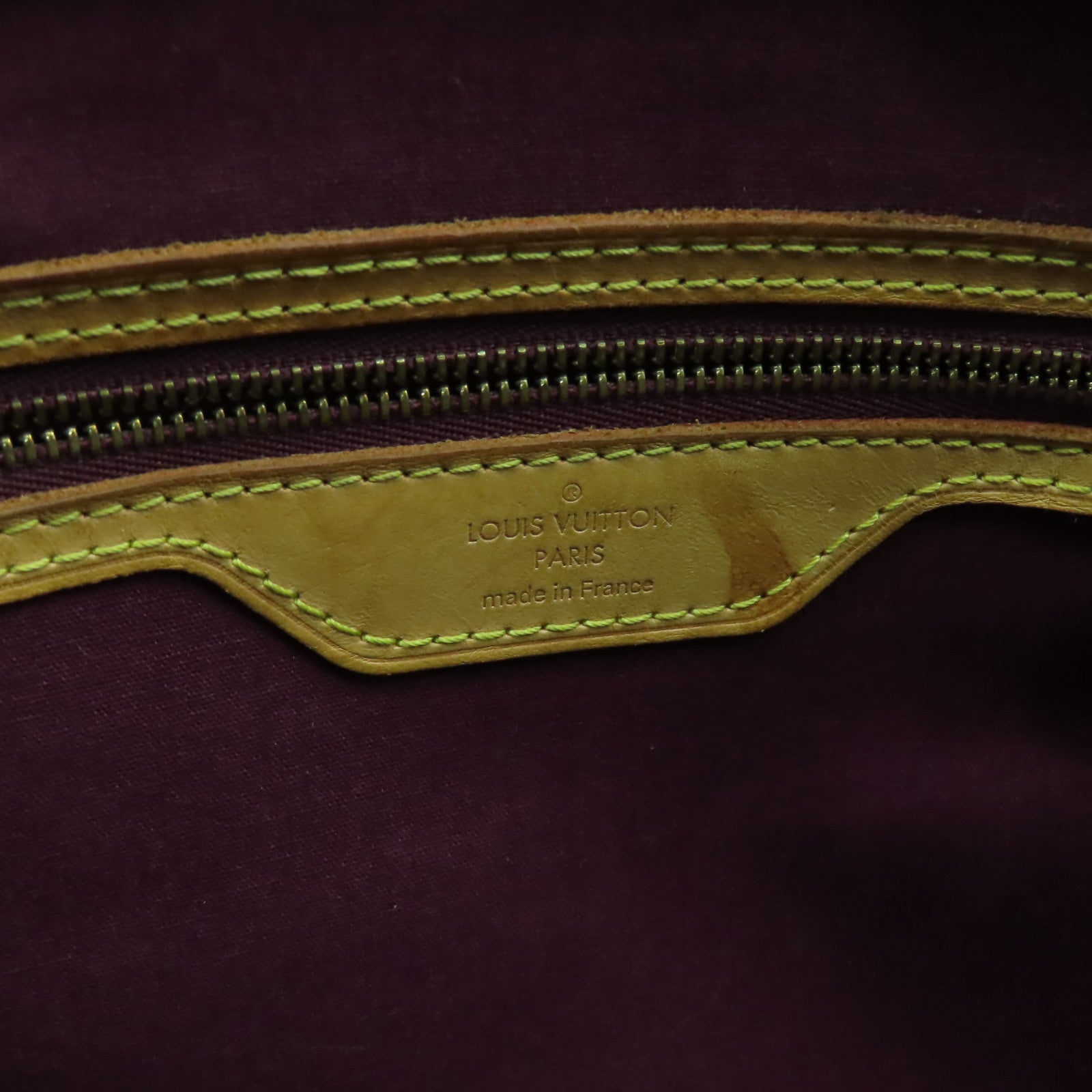 LOUIS VUITTON Monogram Vernis Brera MM金扣手挽肩背兩用袋酒紅色