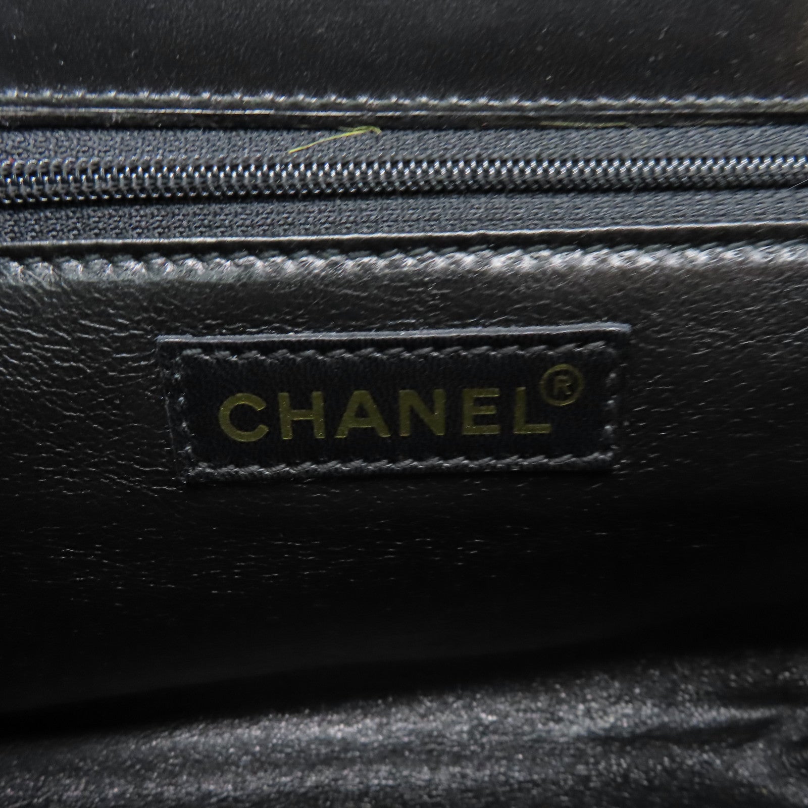 CHANEL 毛茸Chain Shoulder Bag金扣鏈帶肩背袋啡色