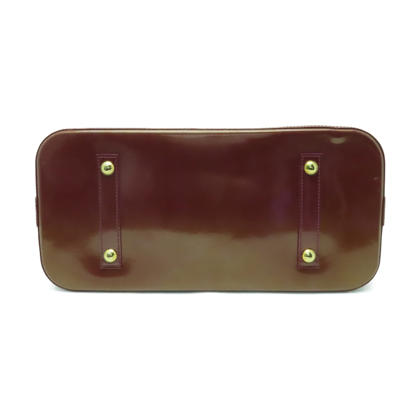 LOUIS VUITTON Vernis Alma MM金扣手挽袋紫色