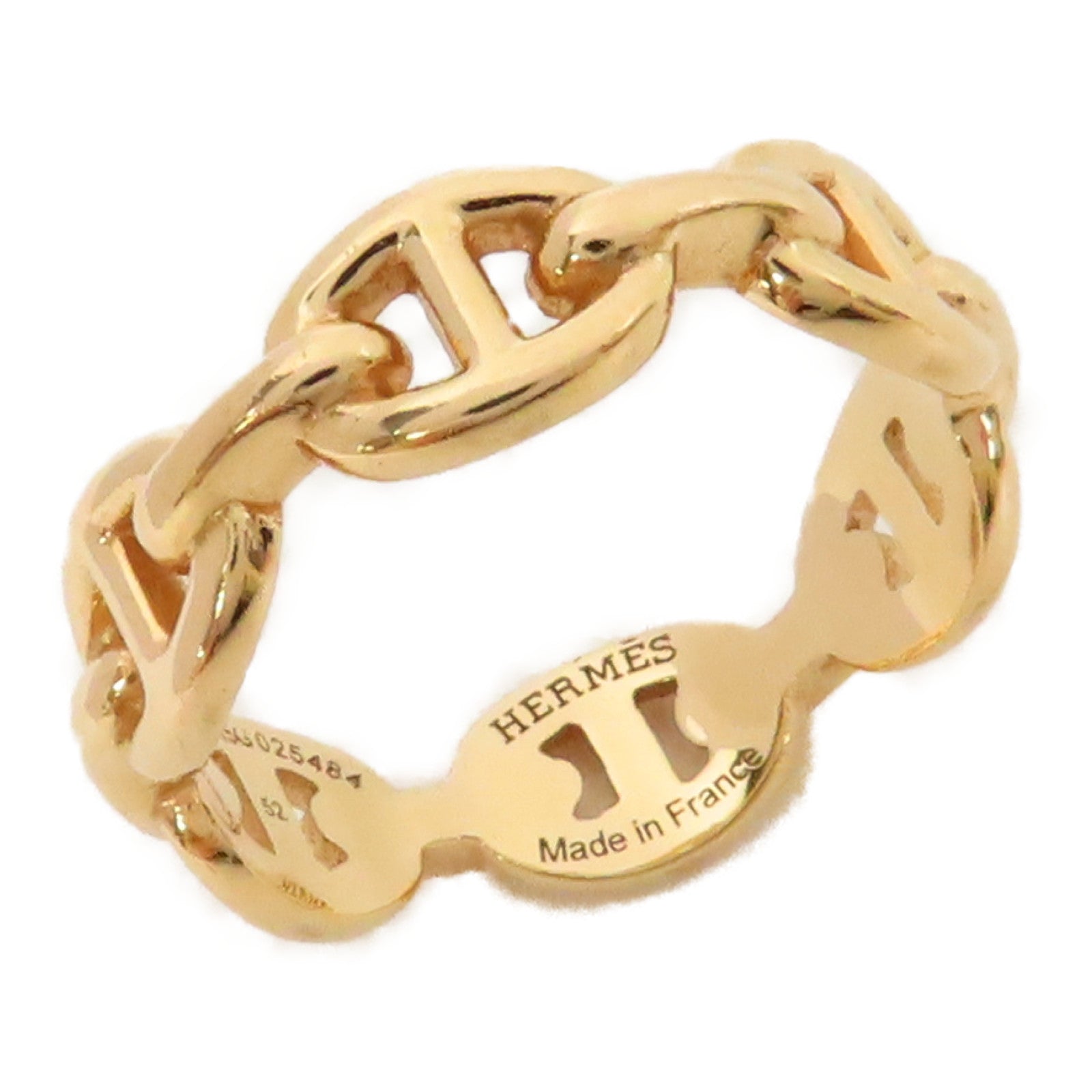 HERMES 18K黃金Chaine D Ancre Ring戒指US#5.75